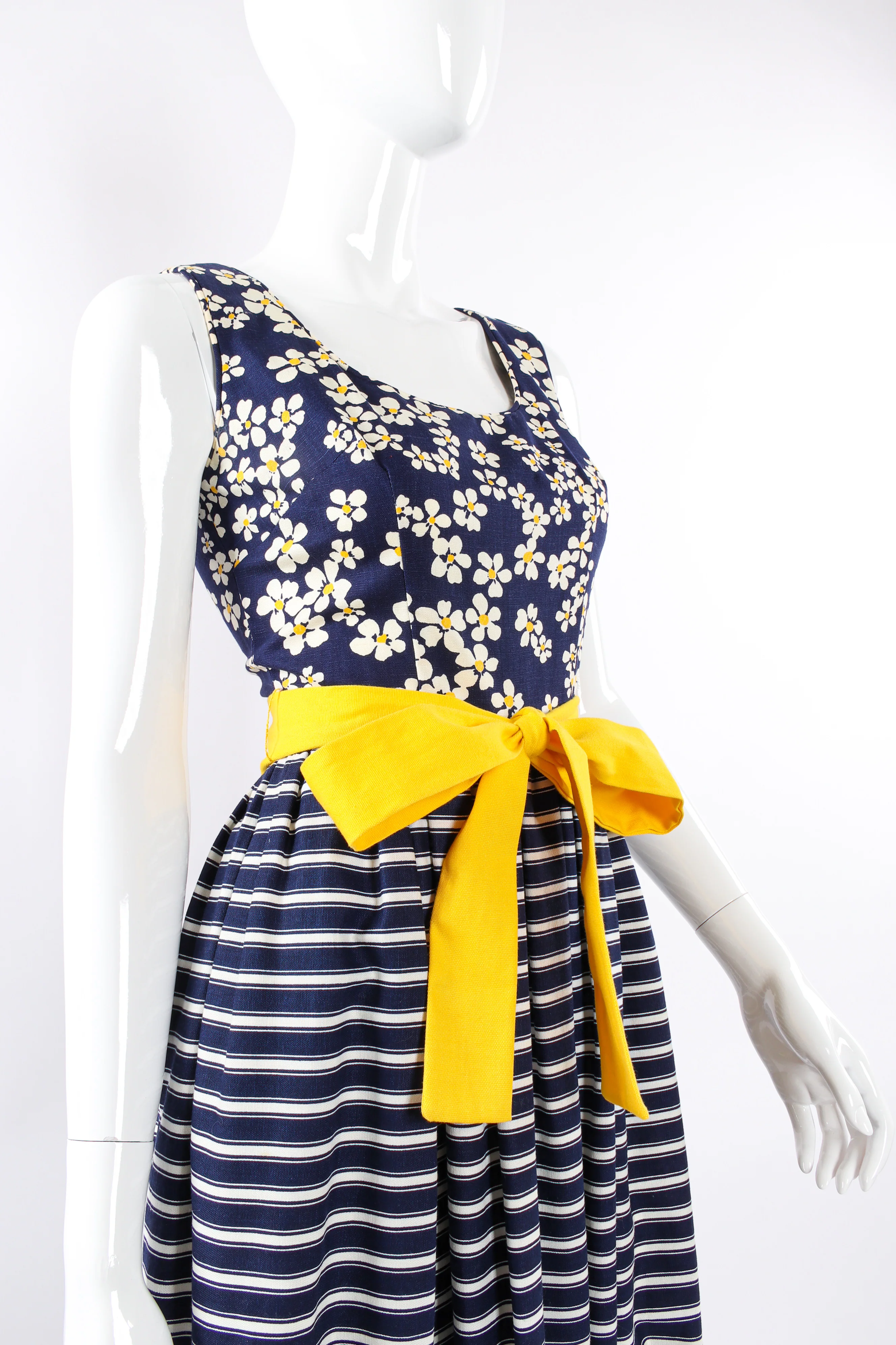 Nautical Stripes & Daisies Dress - Image 2