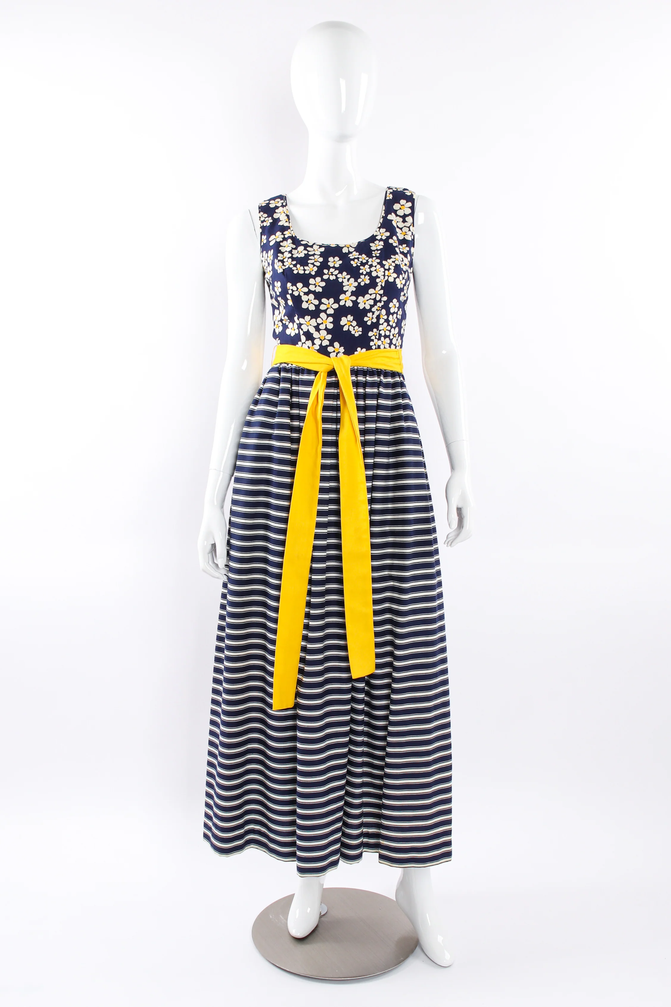 Nautical Stripes & Daisies Dress - Image 3