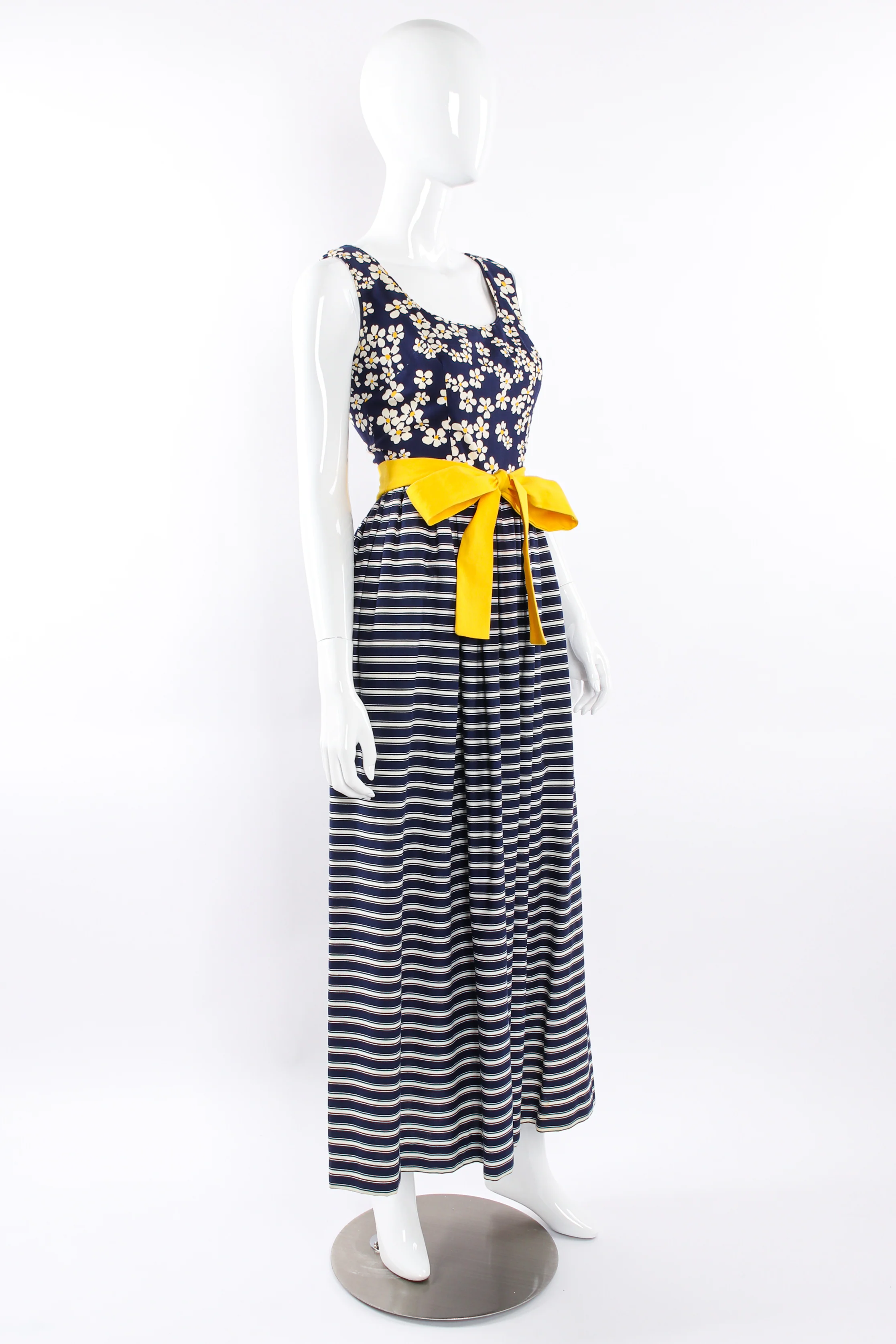 Nautical Stripes & Daisies Dress - Image 4