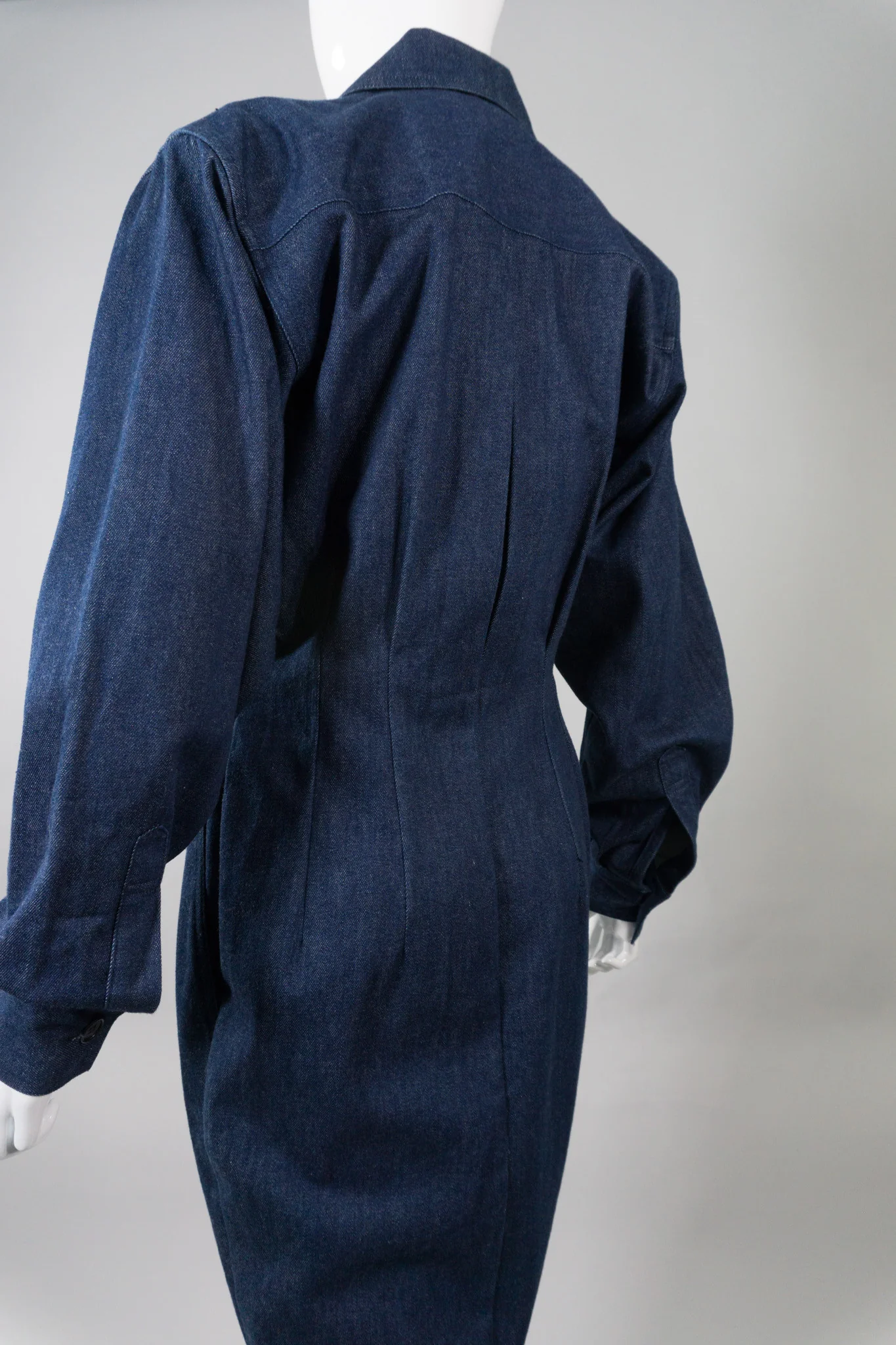 Structured Denim Dress - Image 10