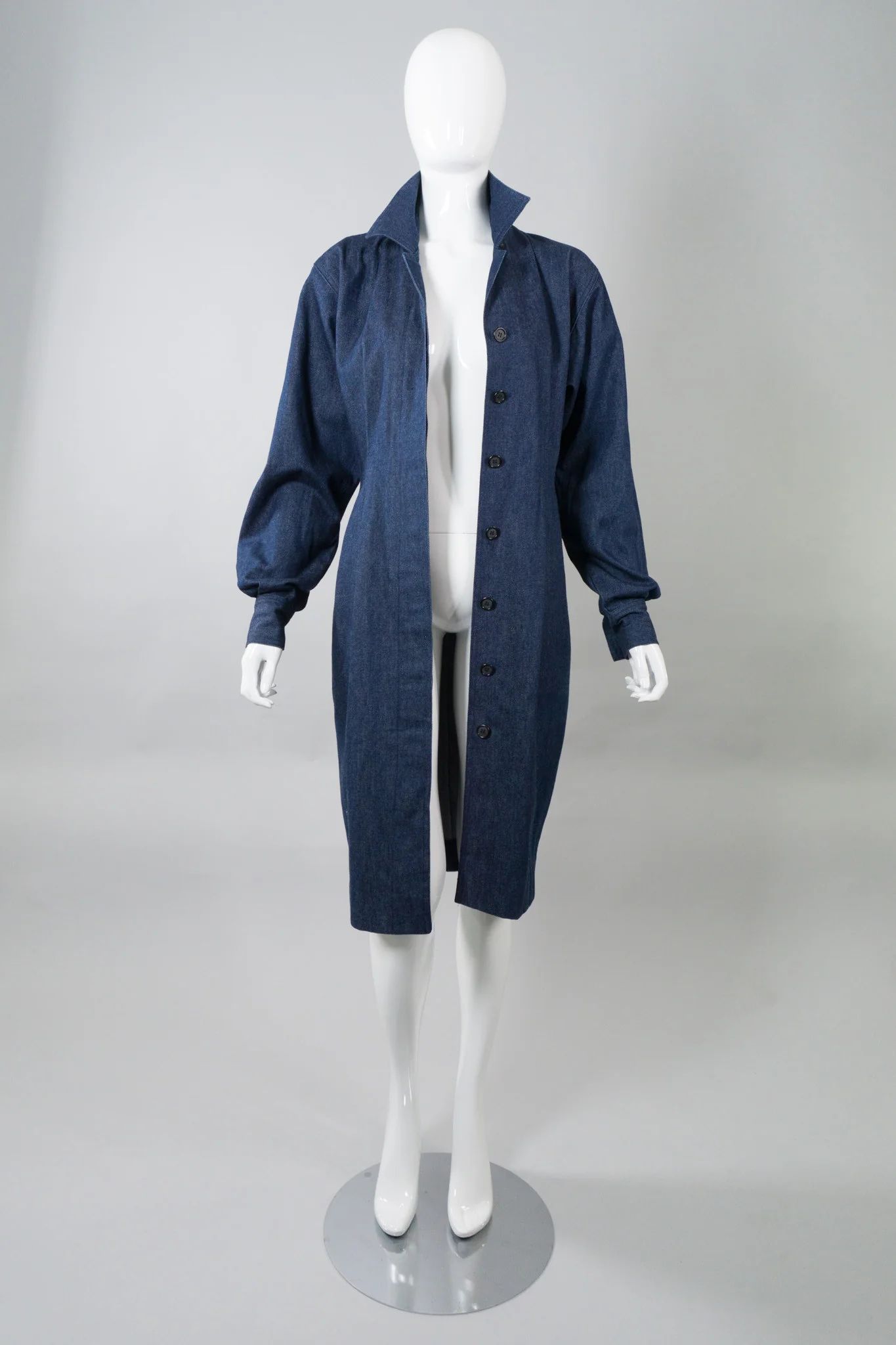 Structured Denim Dress - Image 2