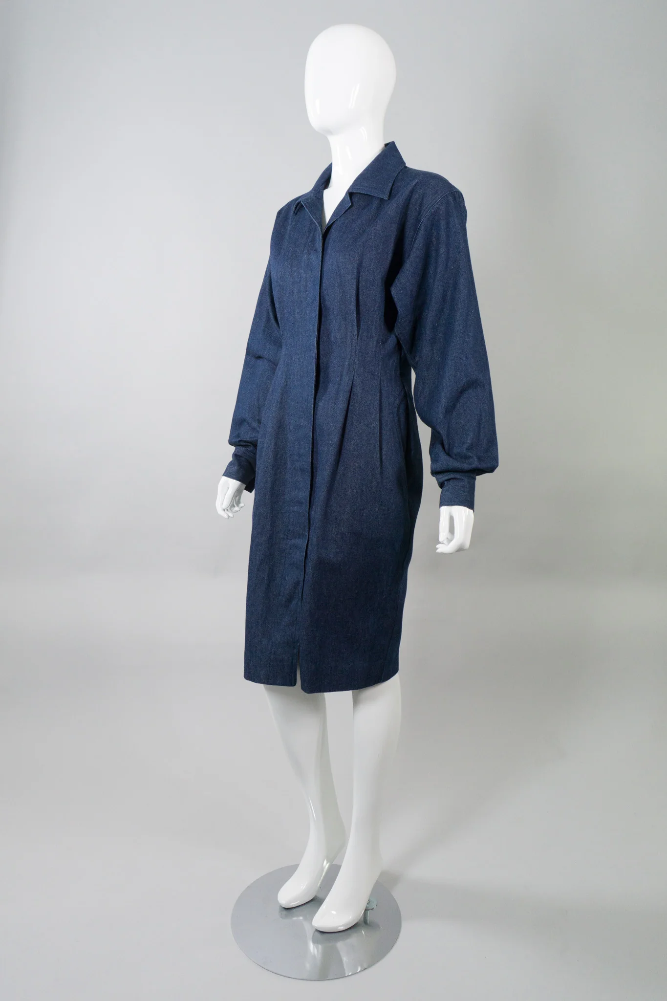 Structured Denim Dress - Image 3