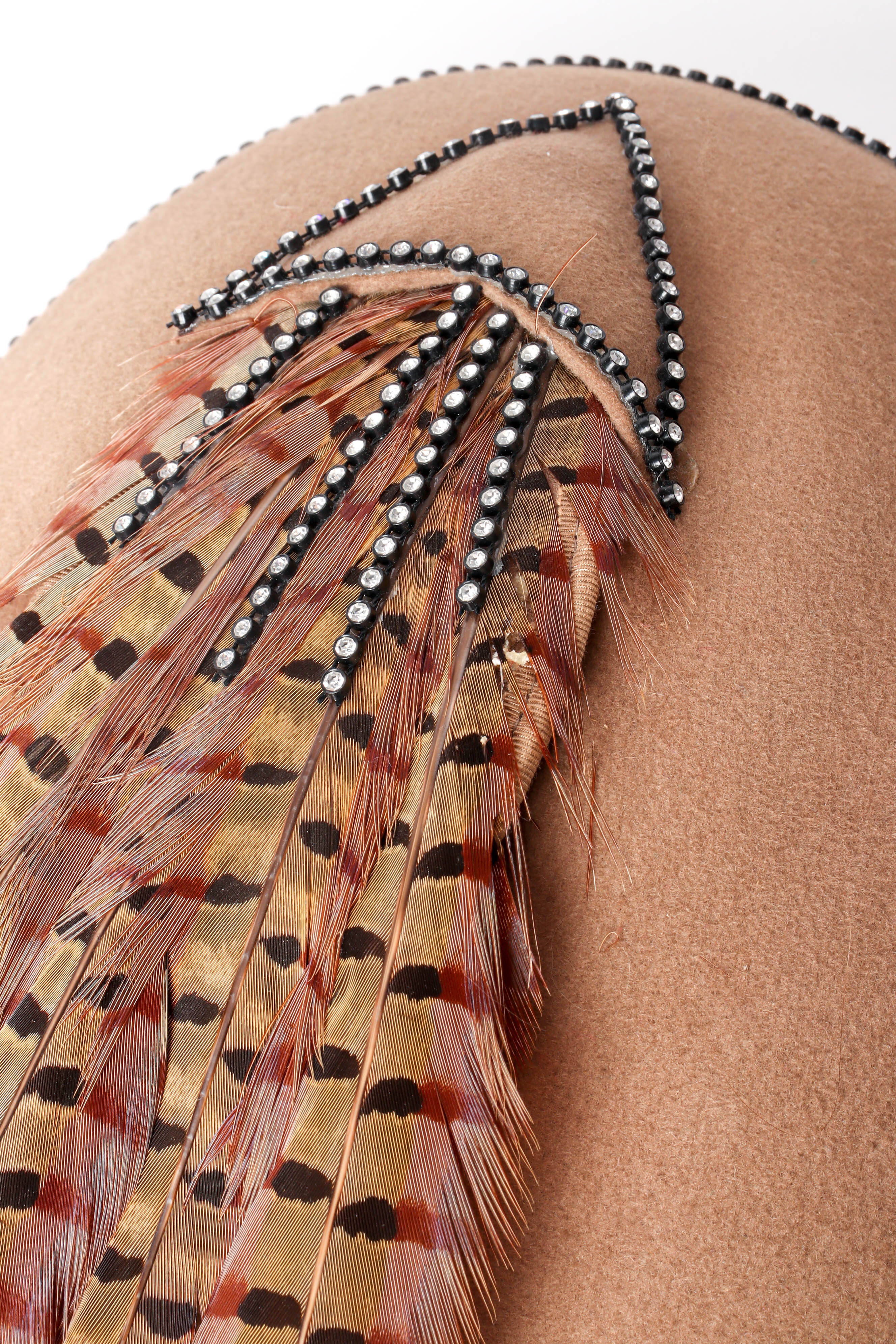 Structured Feather-Draped Beret - Image 8