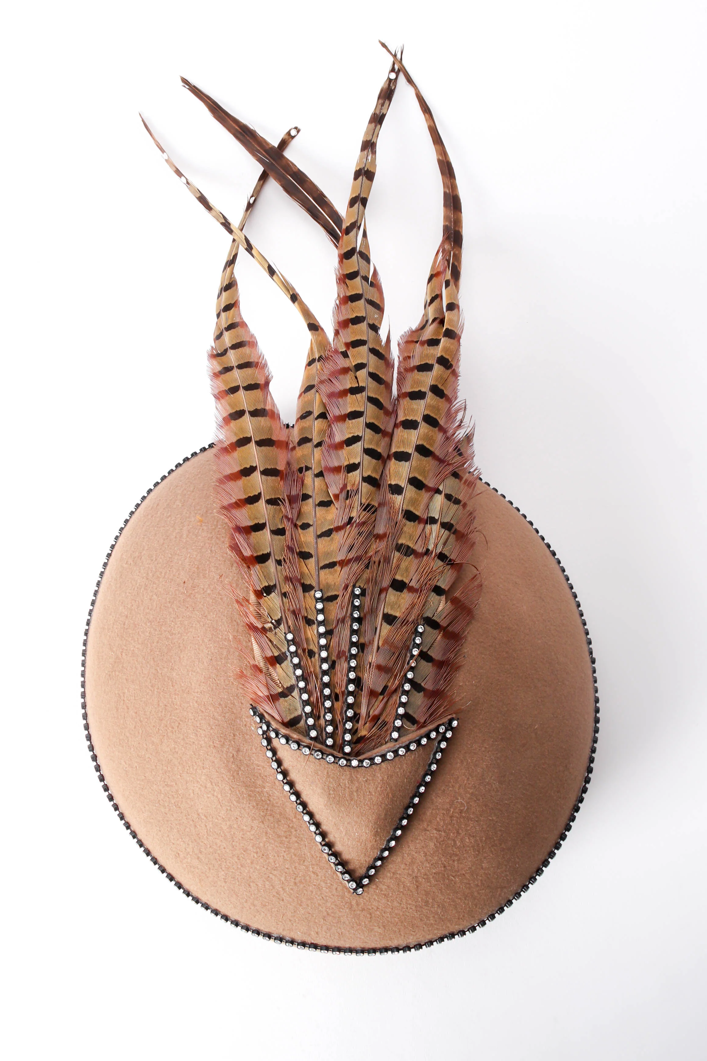 Structured Feather-Draped Beret - Image 9