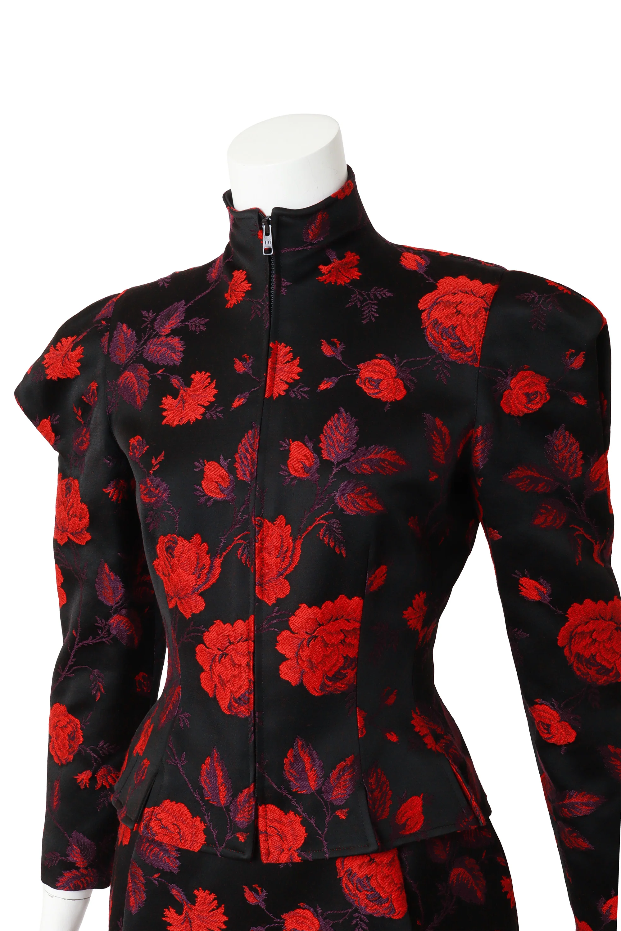 Structured Floral Jacket & Skirt Set - Image 2