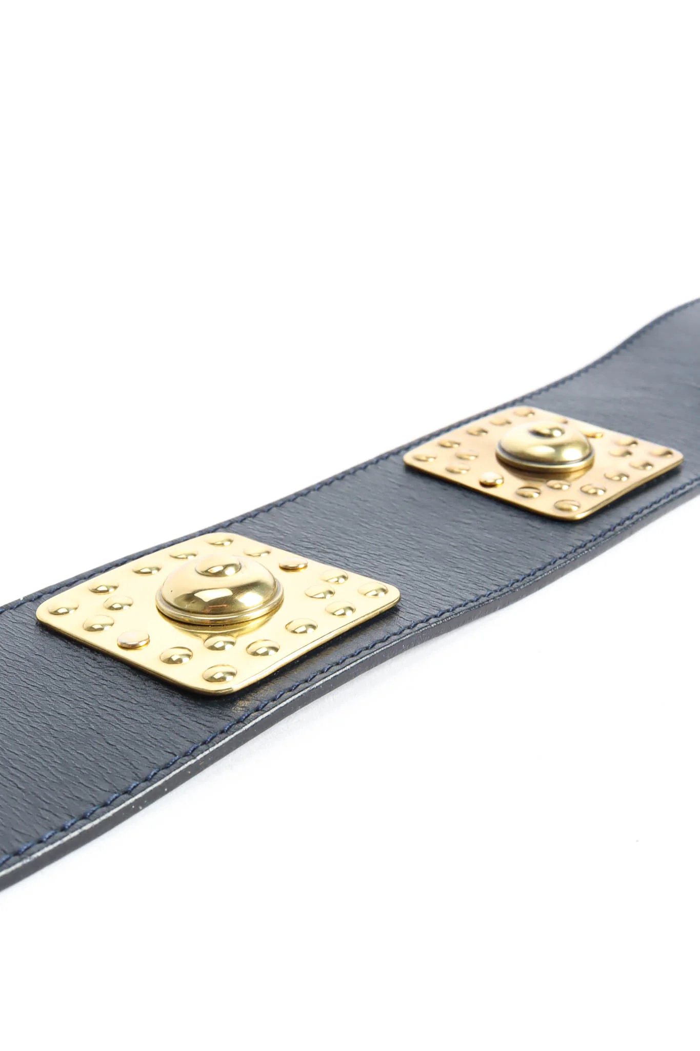 Stud Plate Leather Belt - Image 10