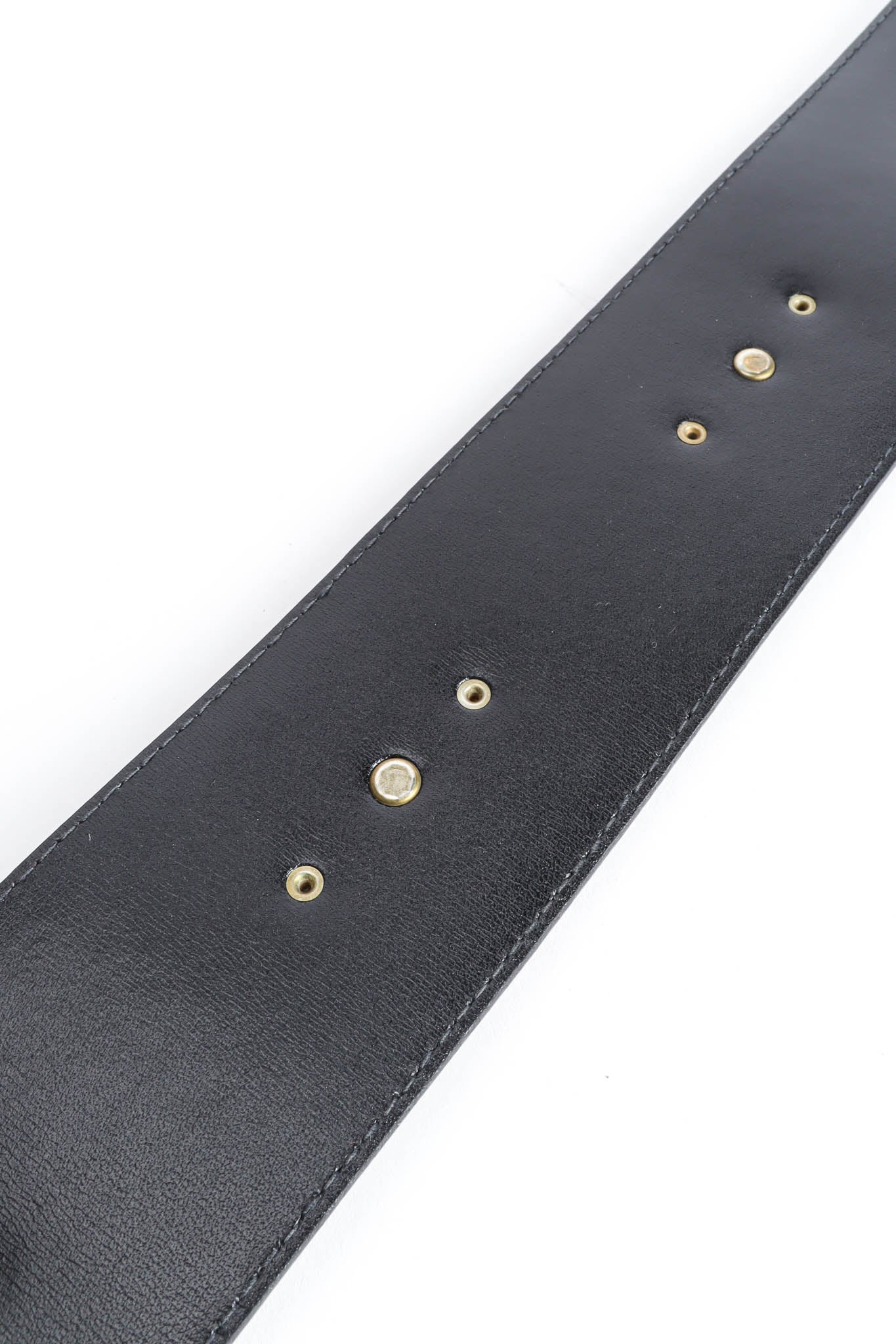 Stud Plate Leather Belt - Image 11