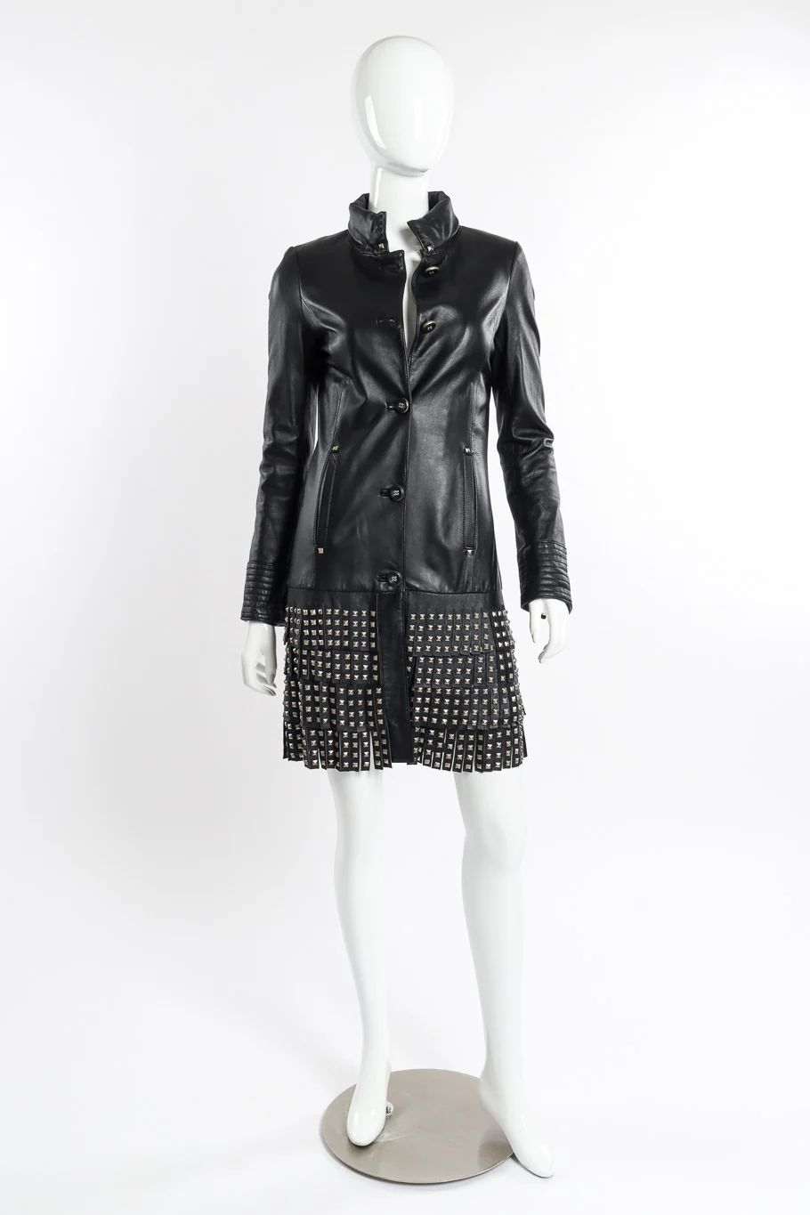 Studded Leather Coat