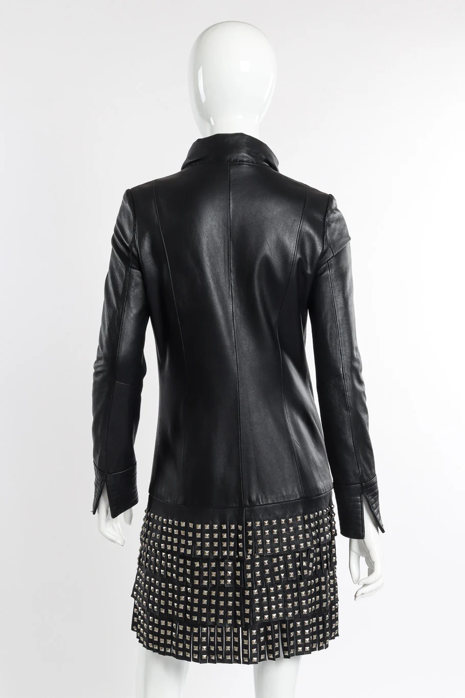 Studded Leather Coat - Image 3