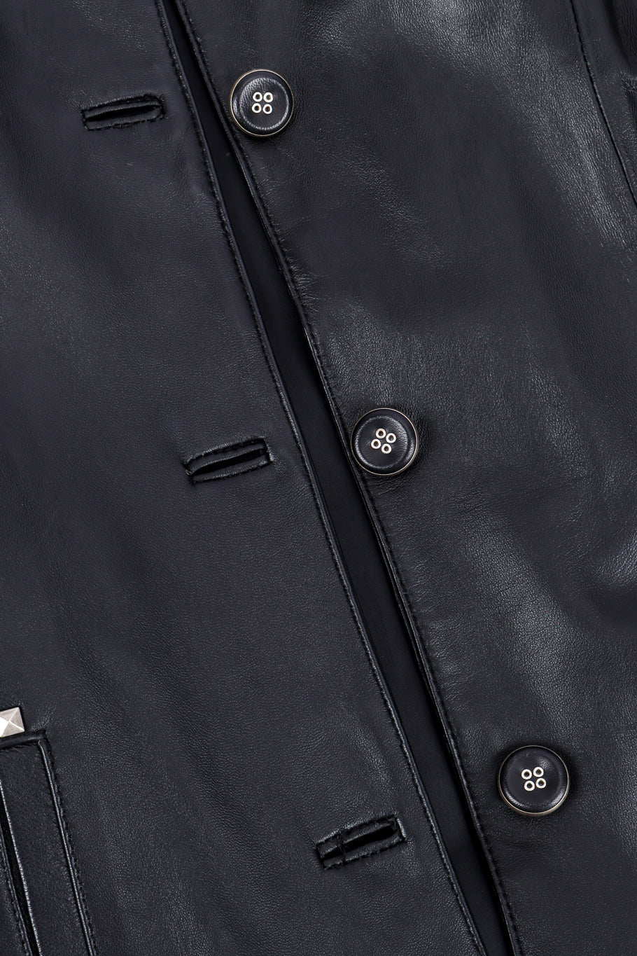 Studded Leather Coat - Image 6