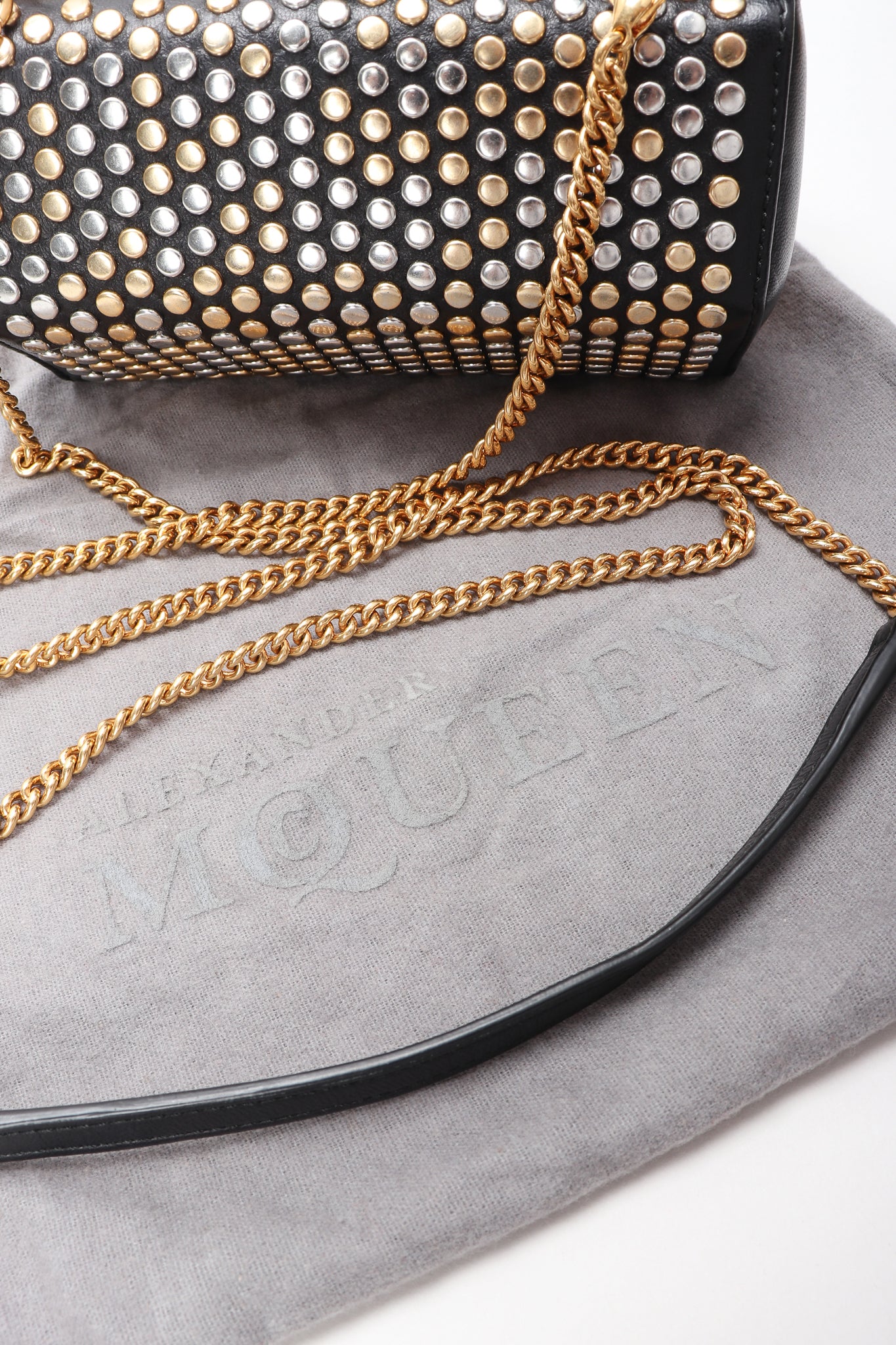 Studded Leather Hexagon Clutch - Image 13