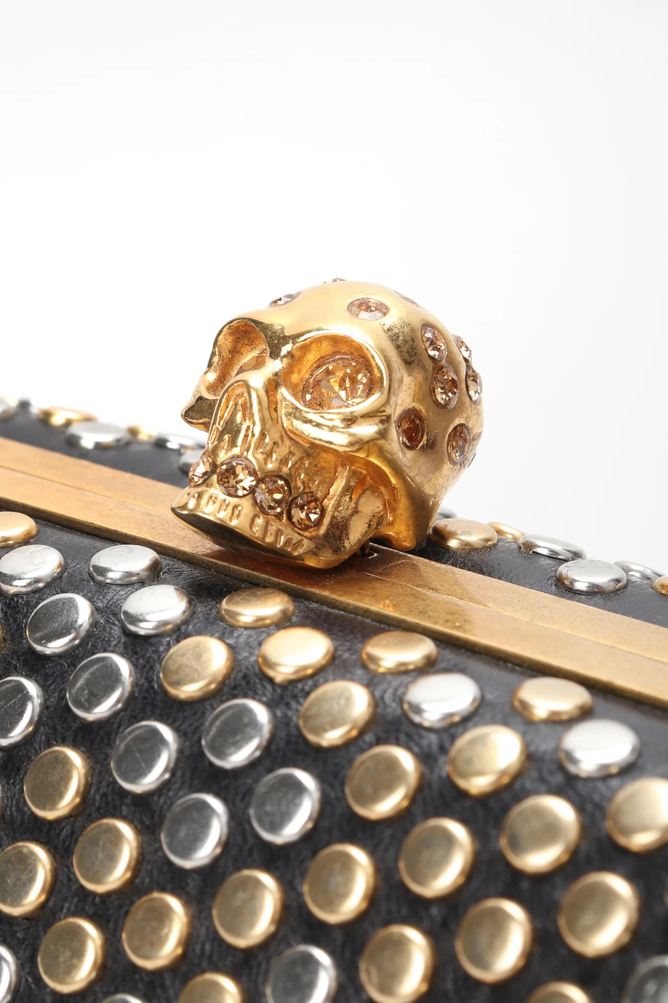 Studded Leather Hexagon Clutch - Image 2