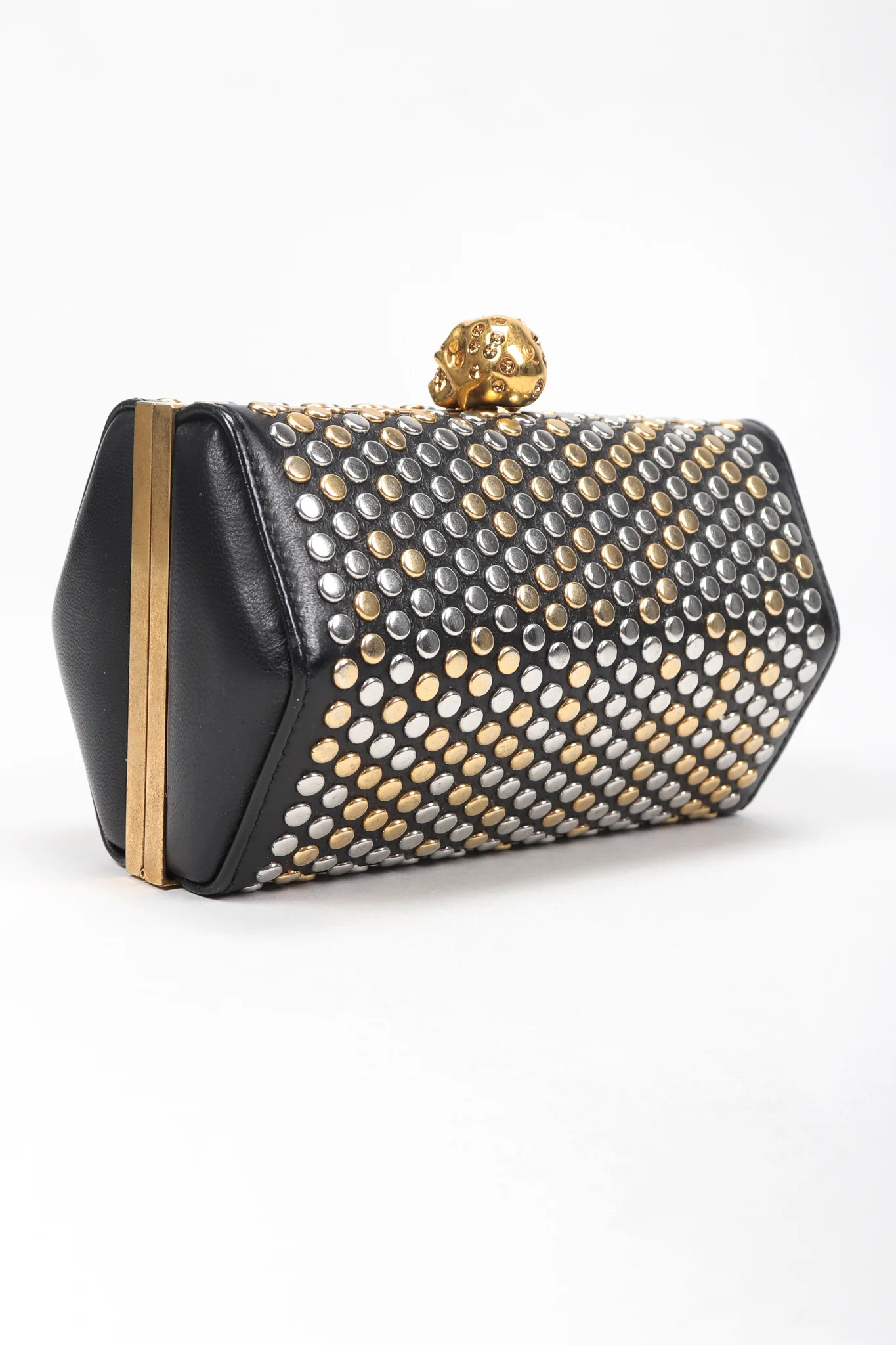 Studded Leather Hexagon Clutch - Image 5