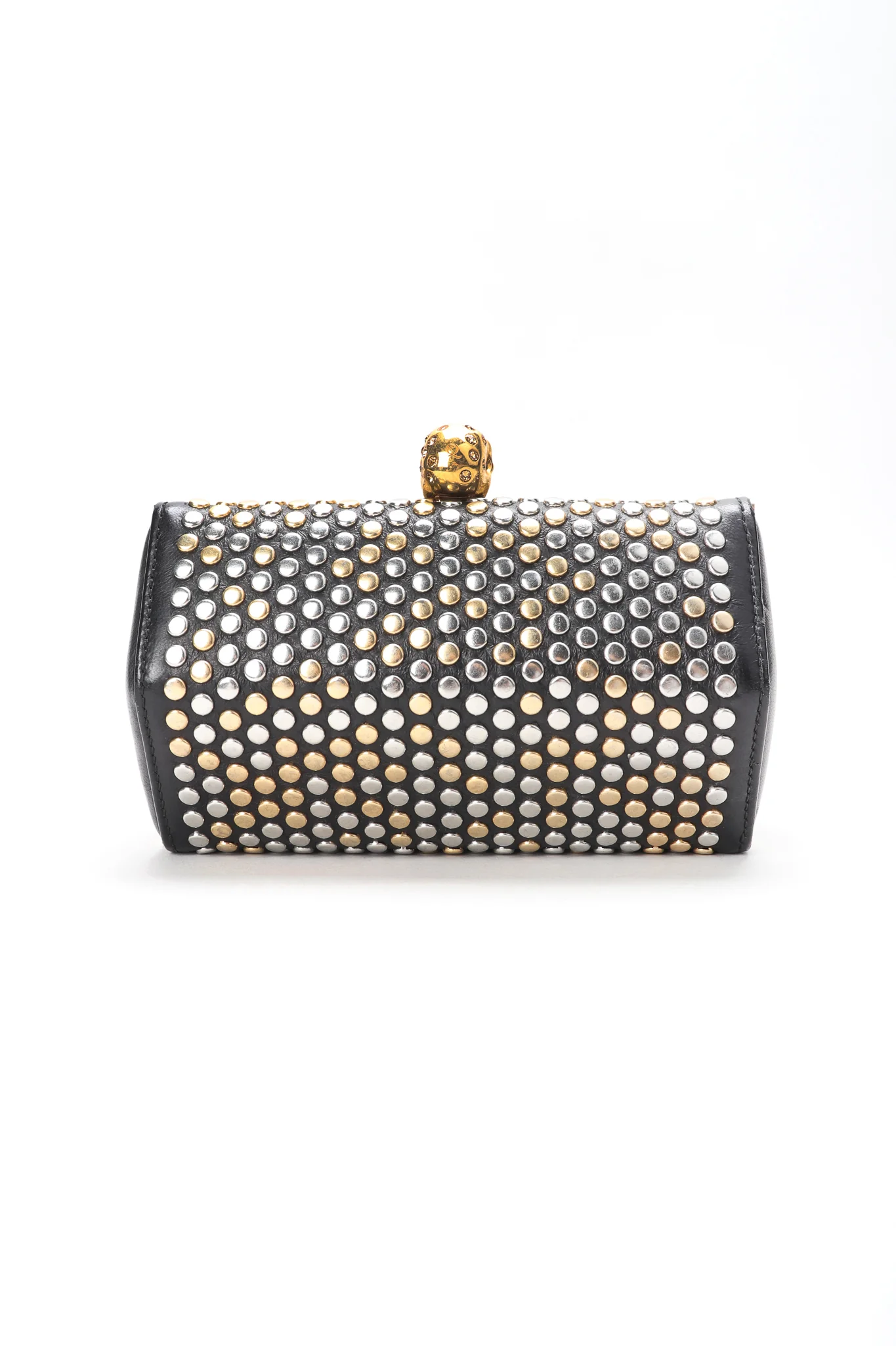 Studded Leather Hexagon Clutch - Image 6