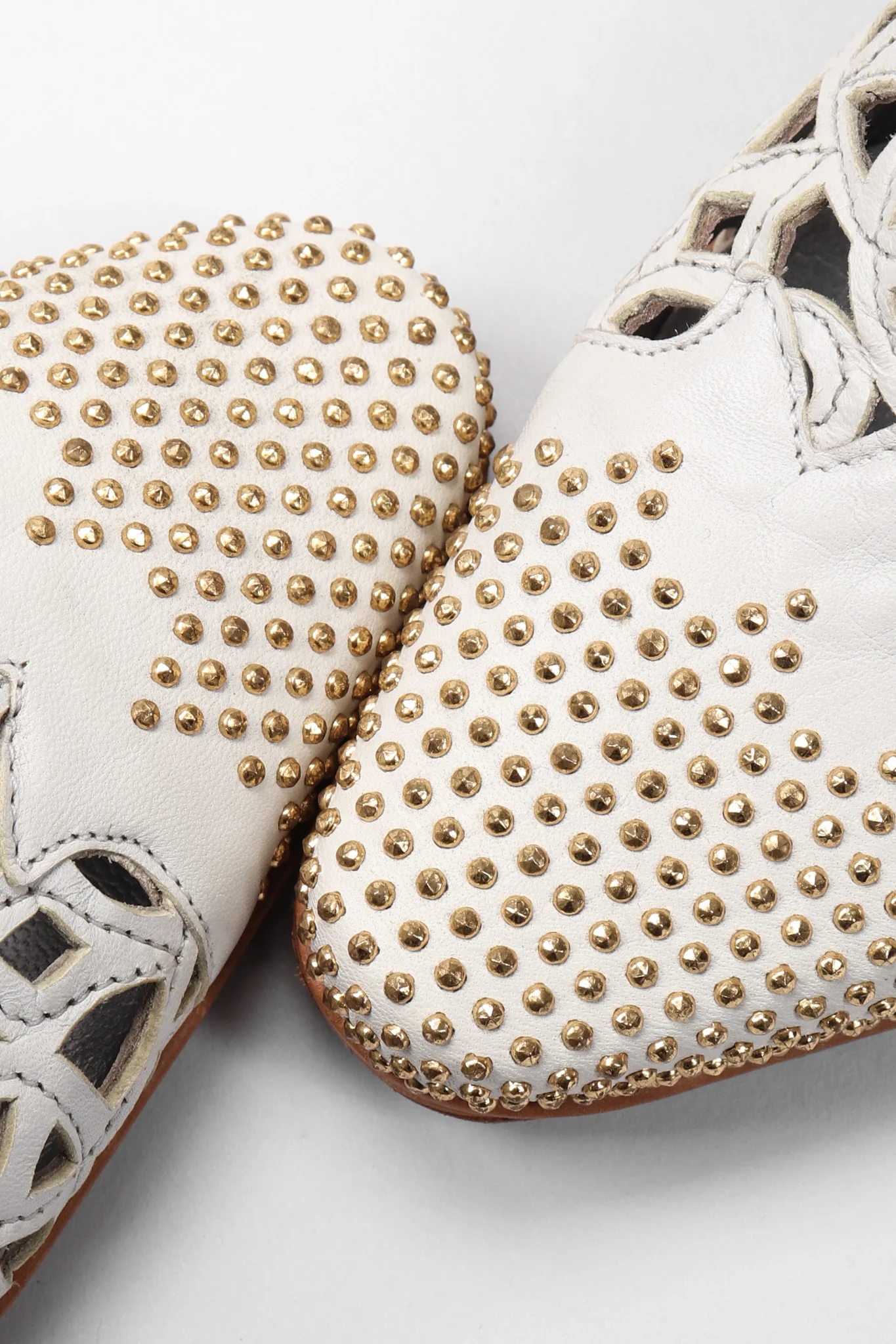 Studded Leather Lace Booties - Image 9