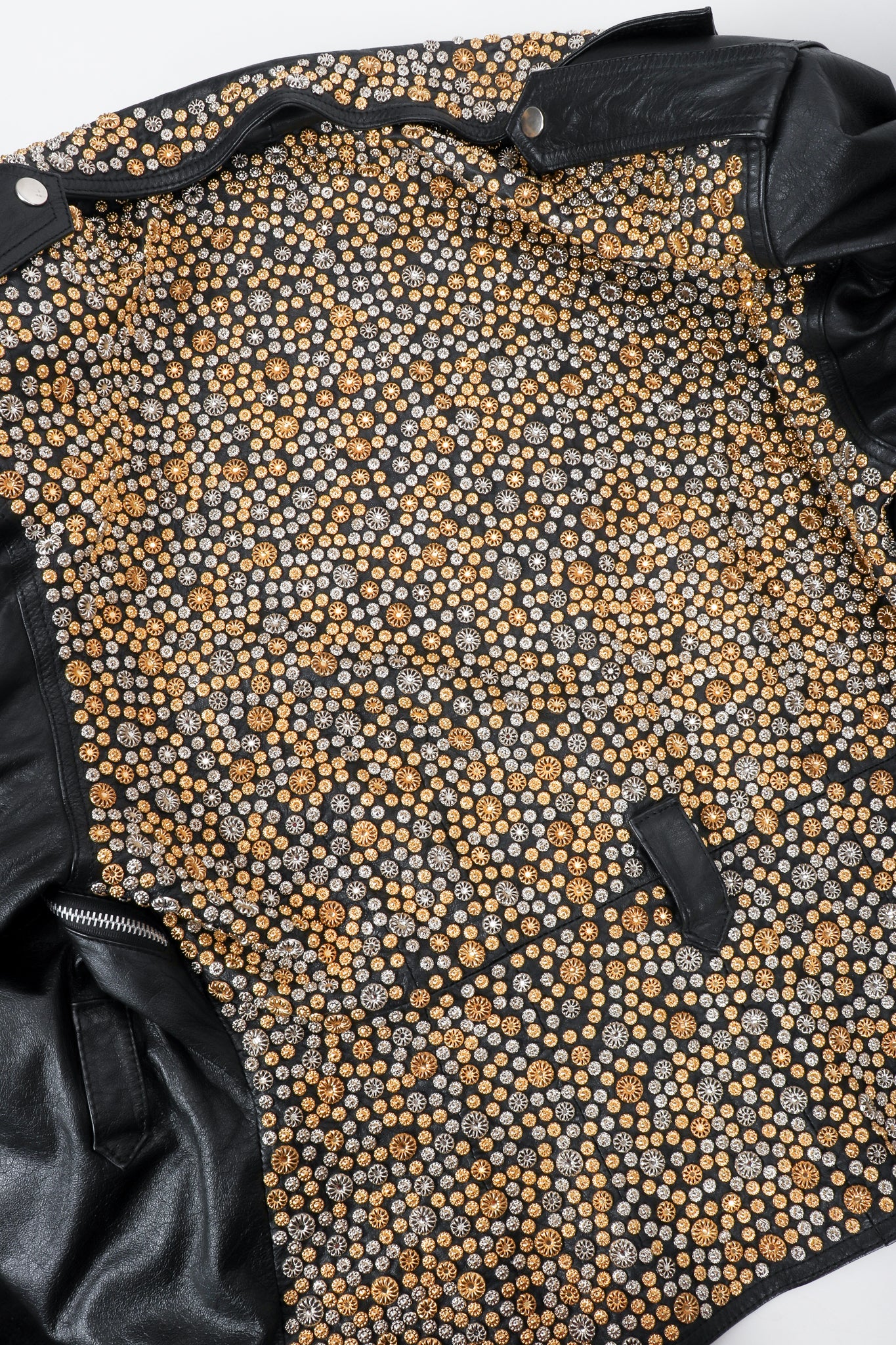 Studded Leather Moto Jacket - Image 14