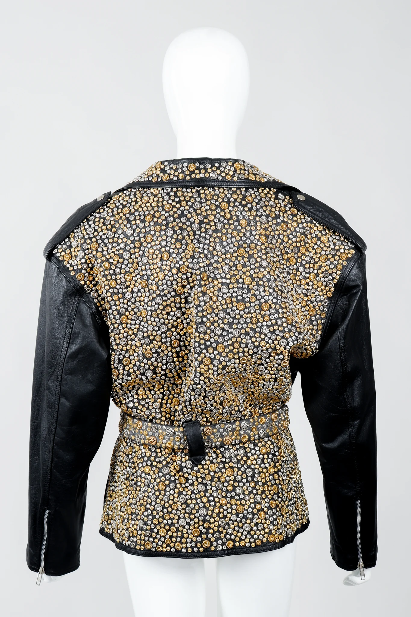 Studded Leather Moto Jacket - Image 6