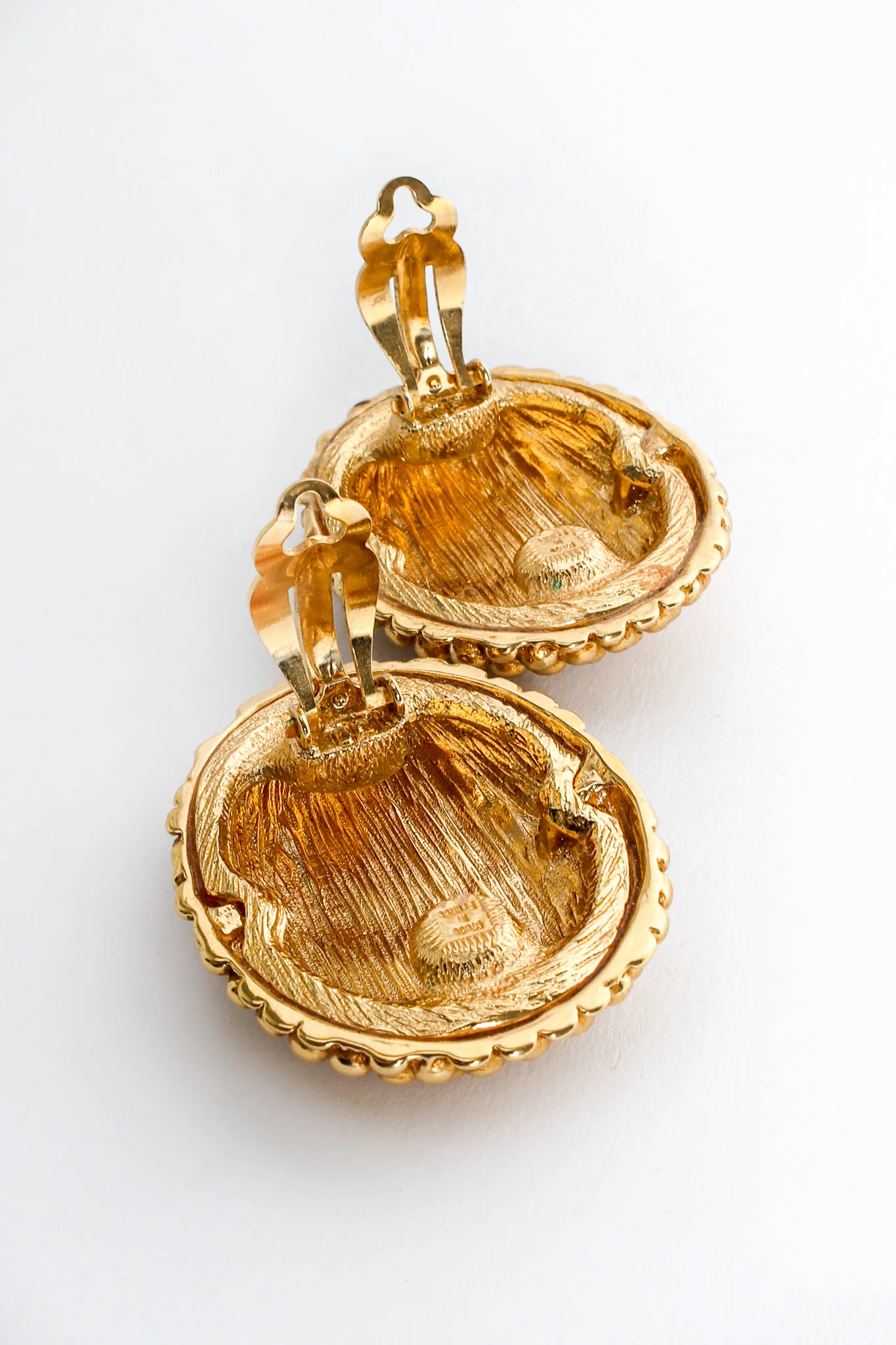 Studded Oval Dome Earrings - Image 5