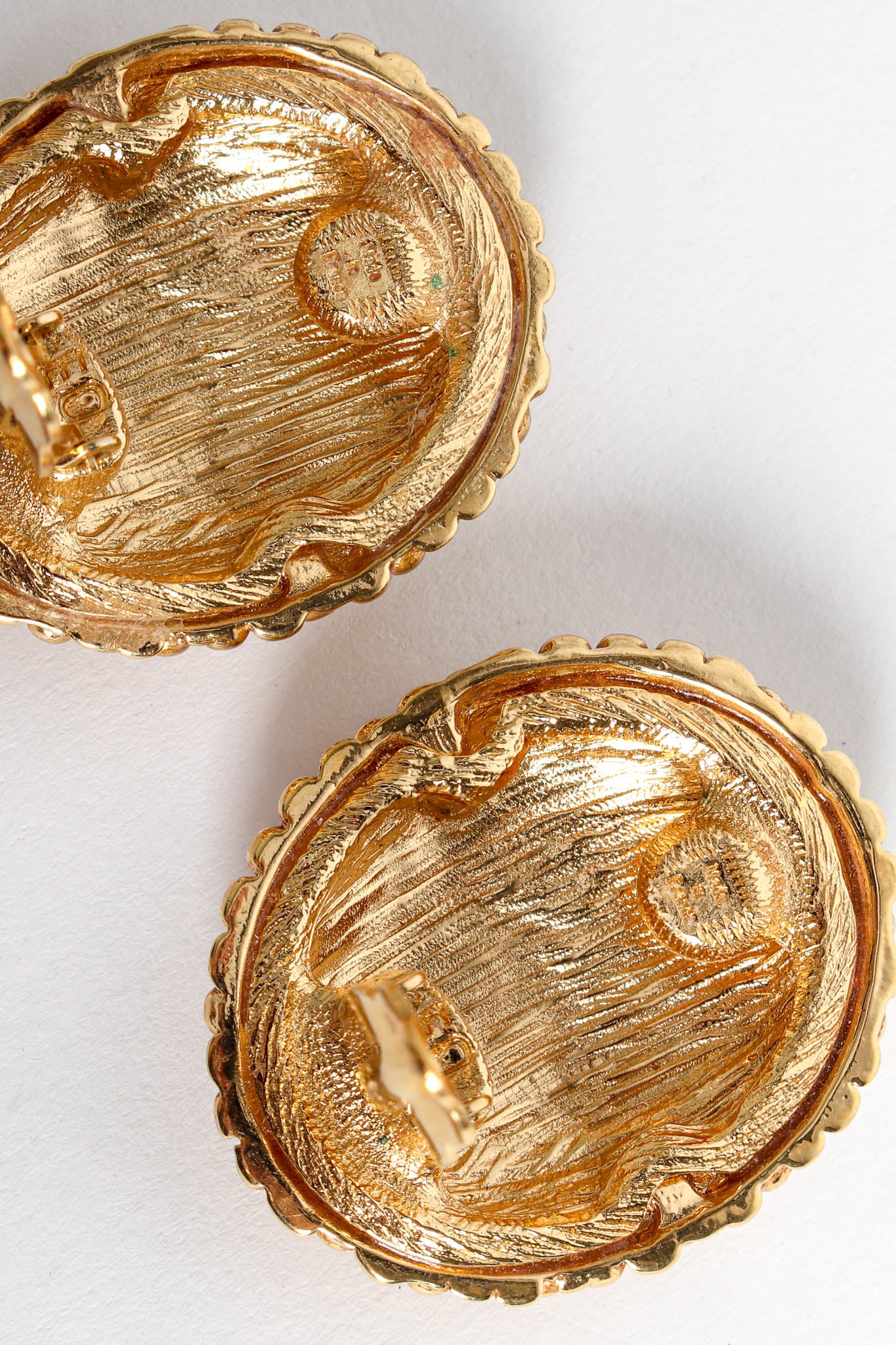 Studded Oval Dome Earrings - Image 6
