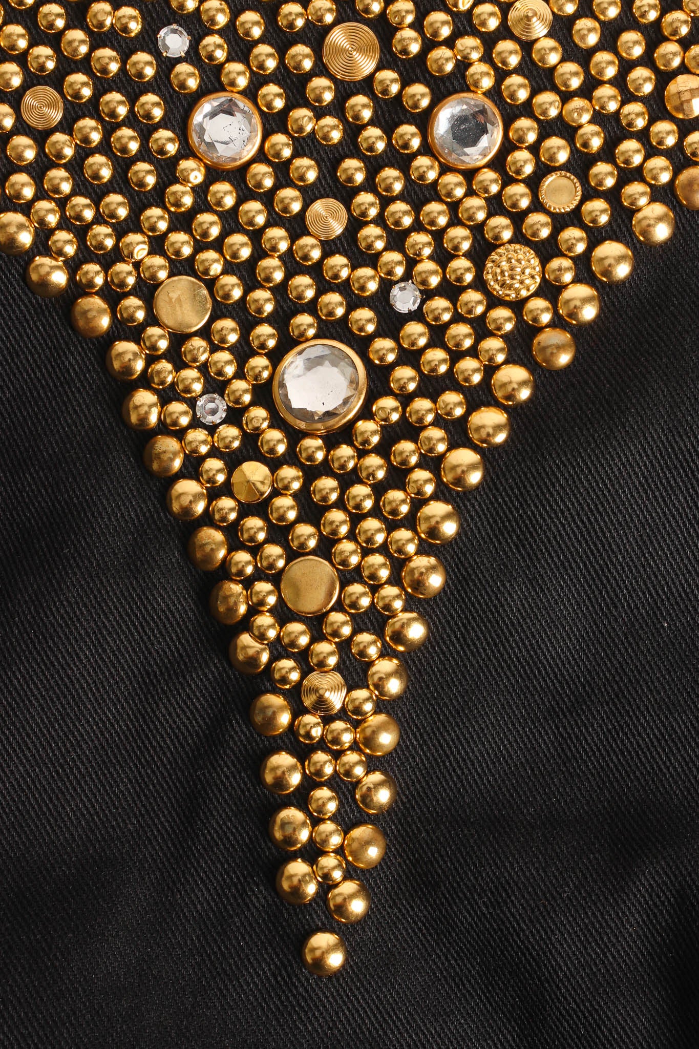 Studded Rhinestone Crop Denim Jacket - Image 8