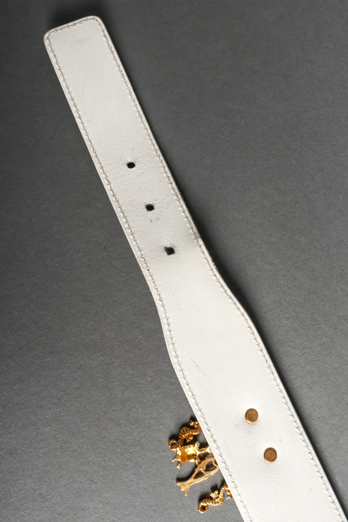 Studded Shell Drop Leather Belt - Image 5