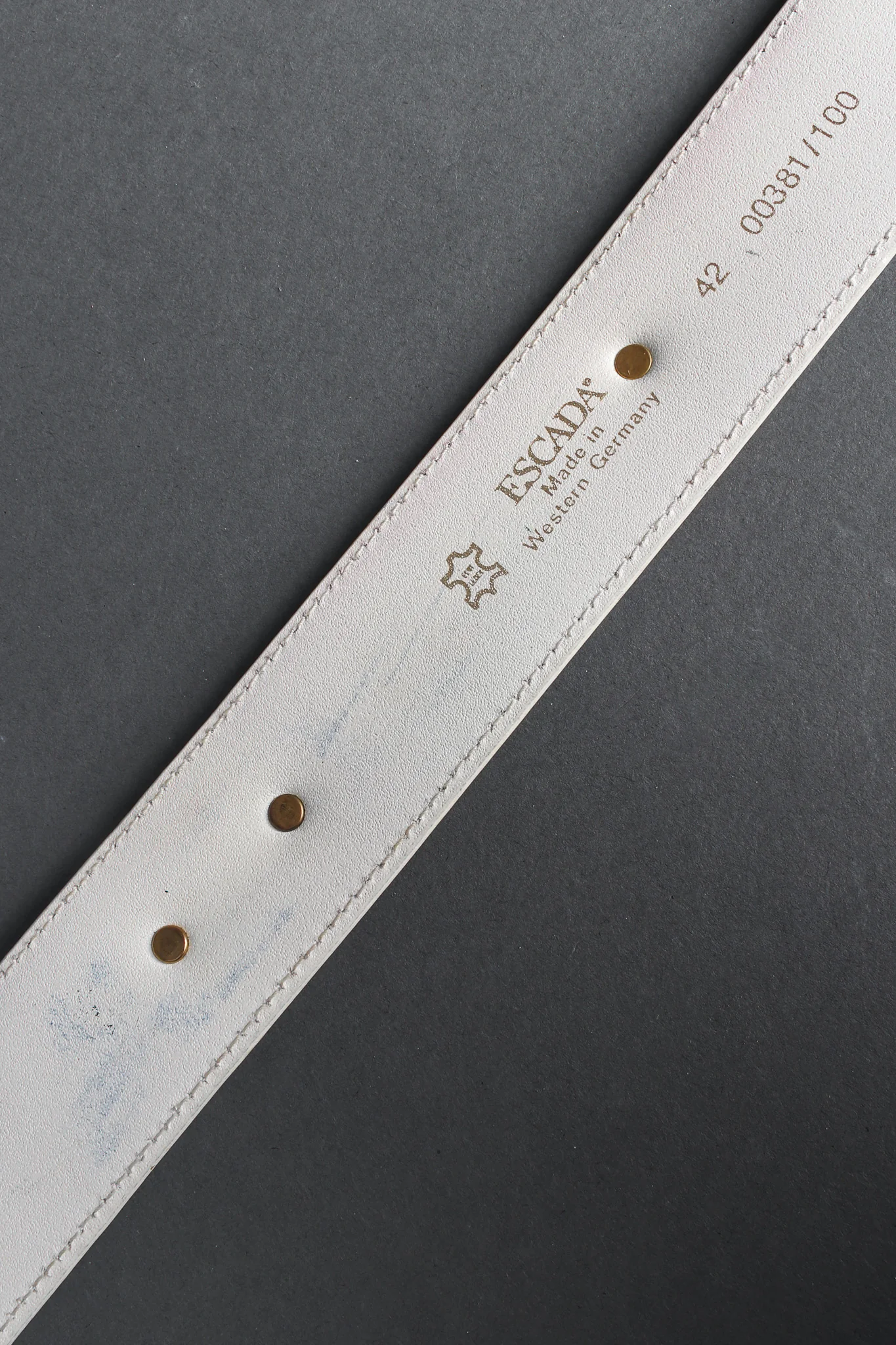 Studded Shell Drop Leather Belt - Image 6