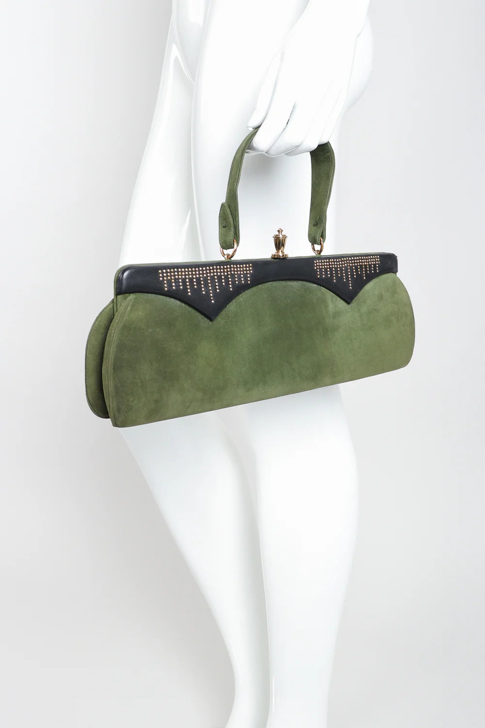 Studded Suede Baguette - Image 2