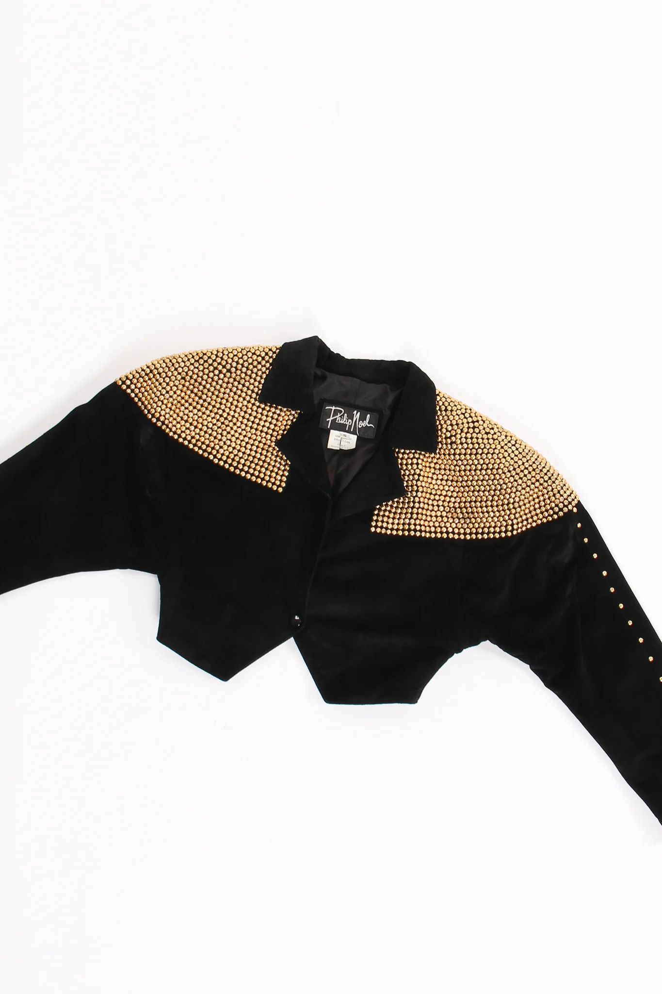 Studded Suede Crop Jacket - Image 7