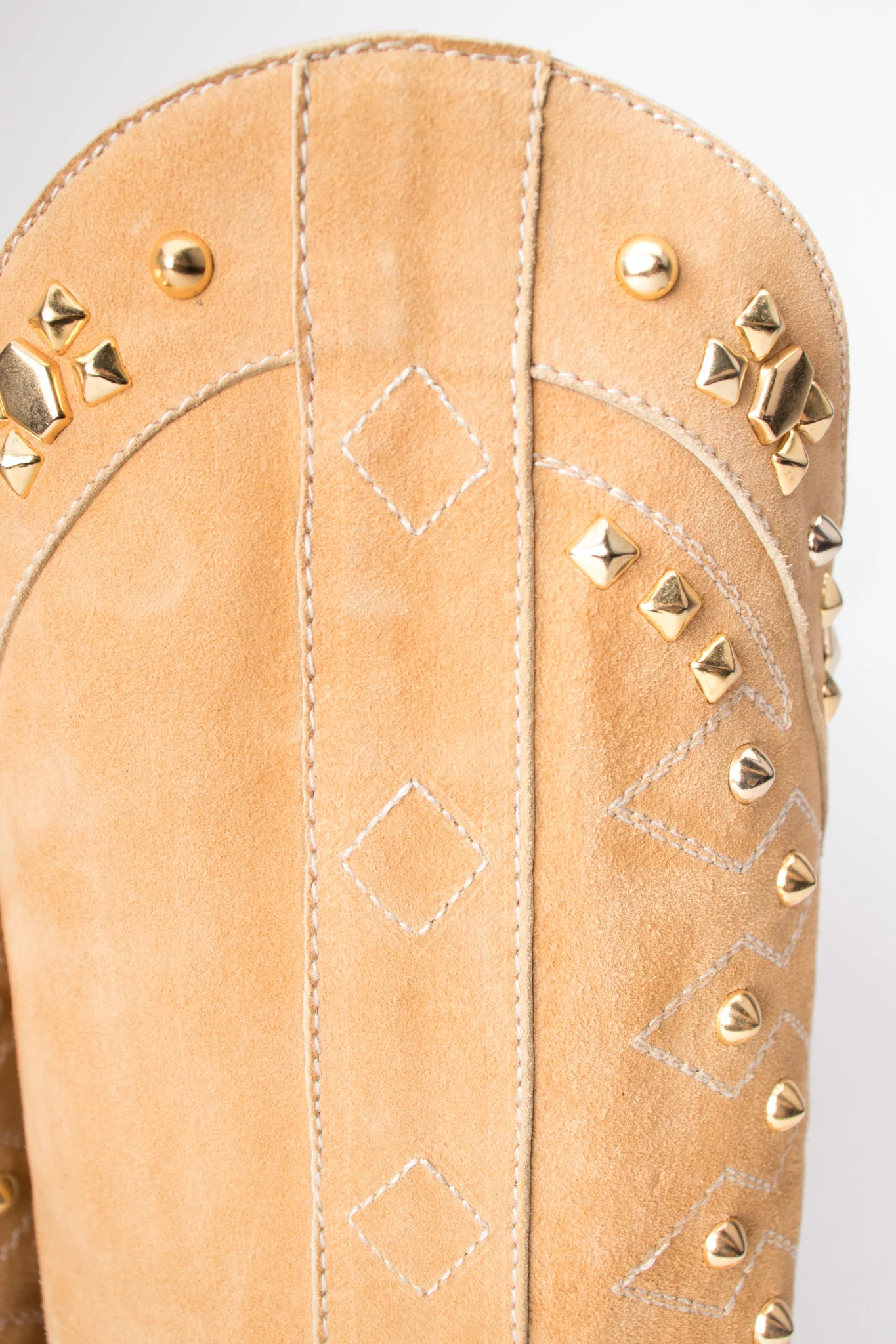 Studded Suede Fringe Boots - Image 16