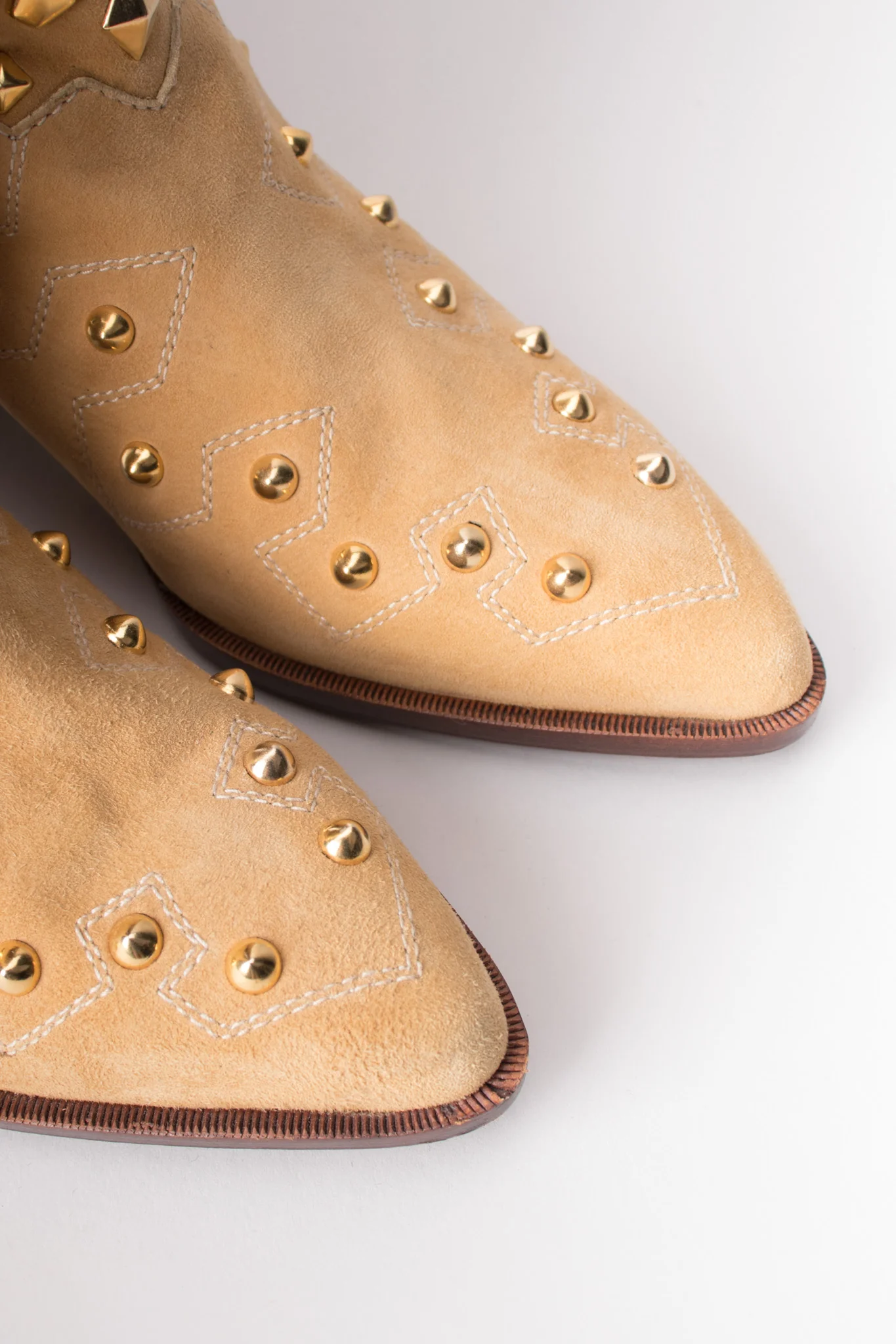 Studded Suede Fringe Boots - Image 9