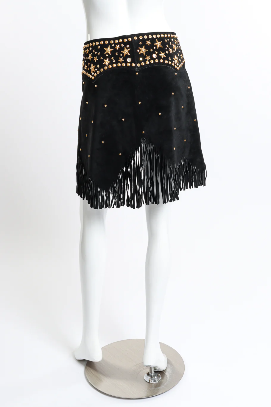 Studded Suede Fringe Skirt Belt - Image 3