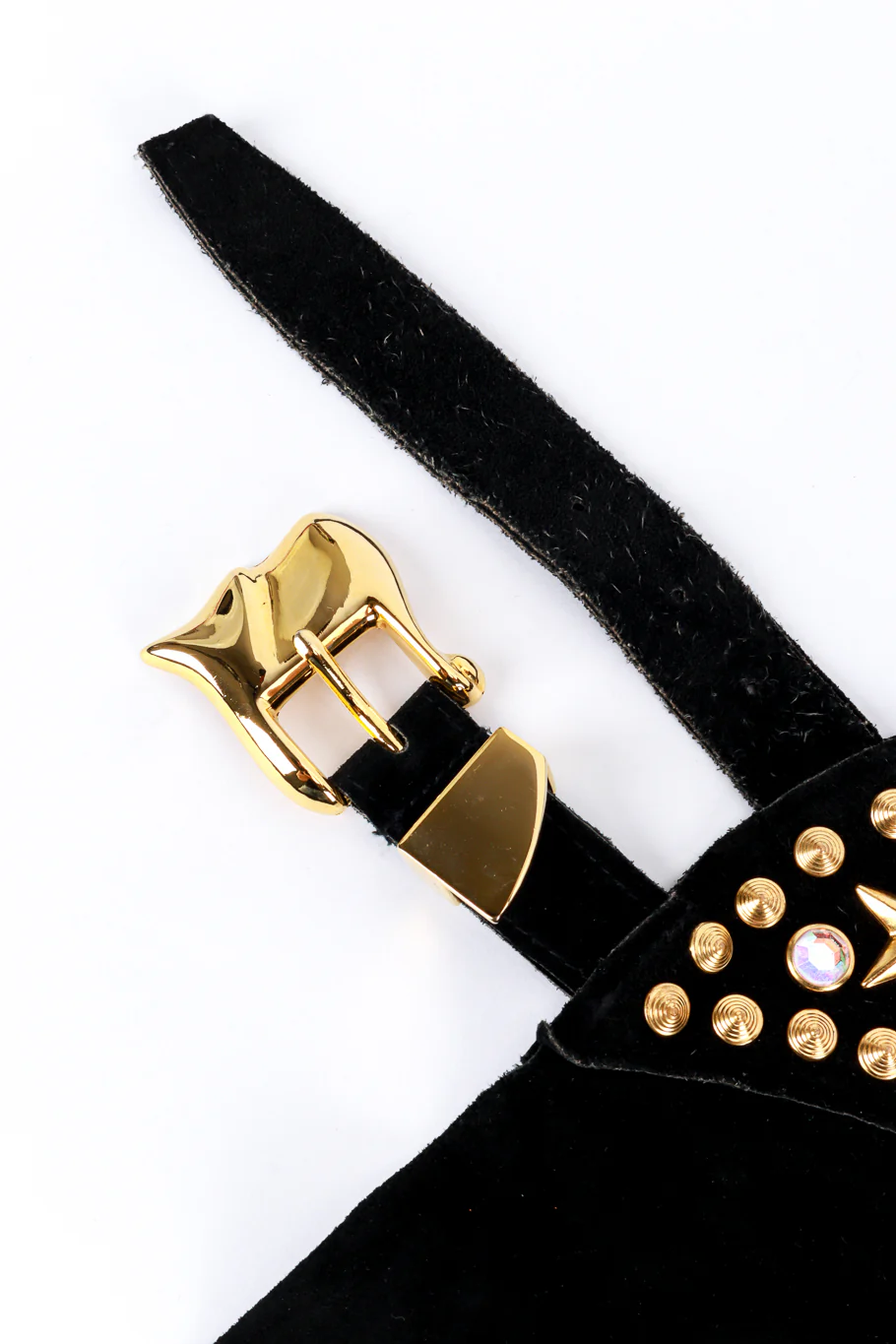Studded Suede Fringe Skirt Belt - Image 6