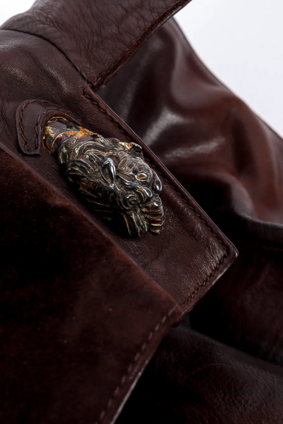 Suede and Leather Coat - Image 6