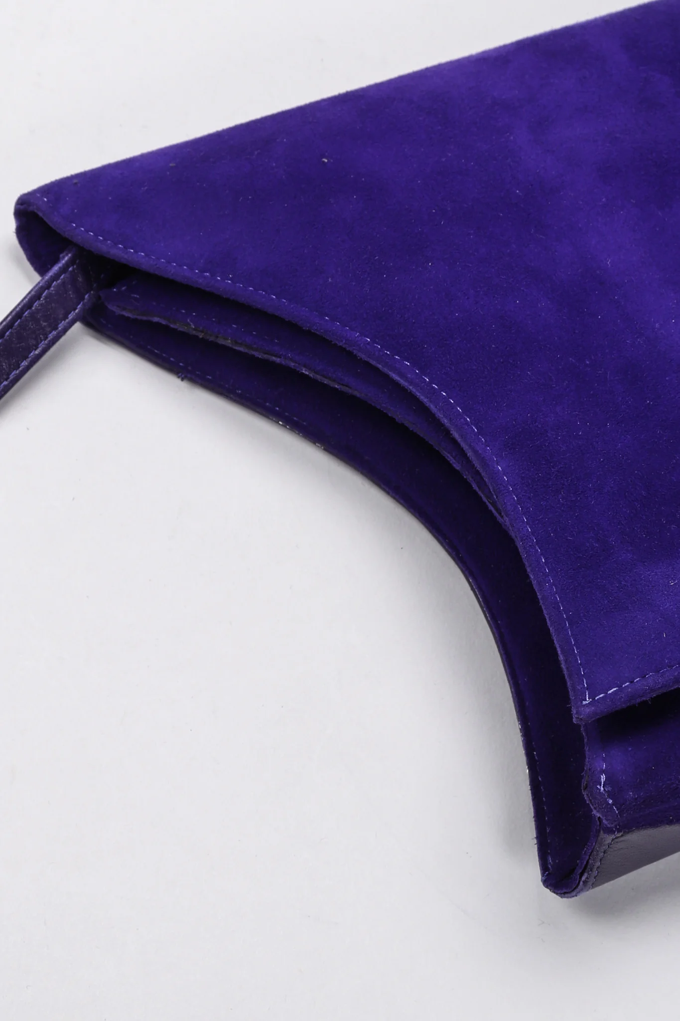 Suede Anvil Envelope Clutch - Image 10