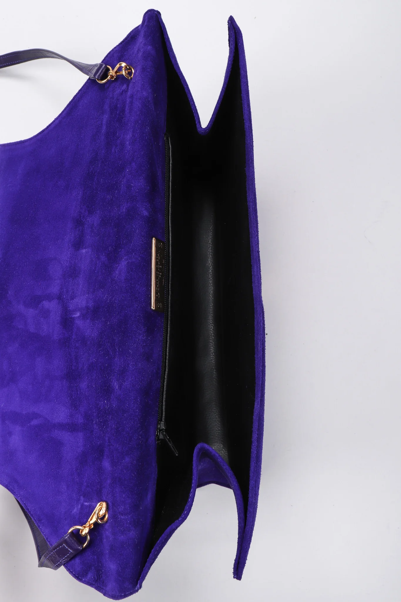 Suede Anvil Envelope Clutch - Image 13