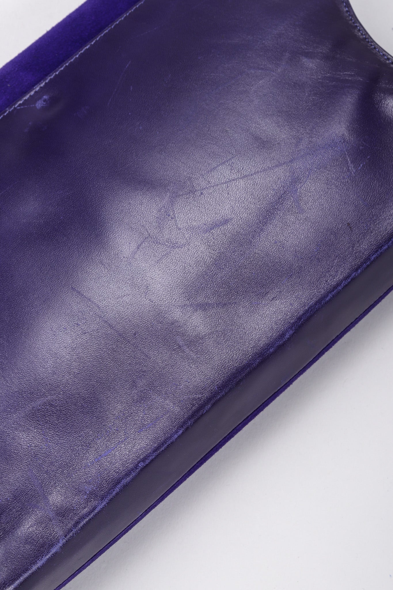 Suede Anvil Envelope Clutch - Image 16