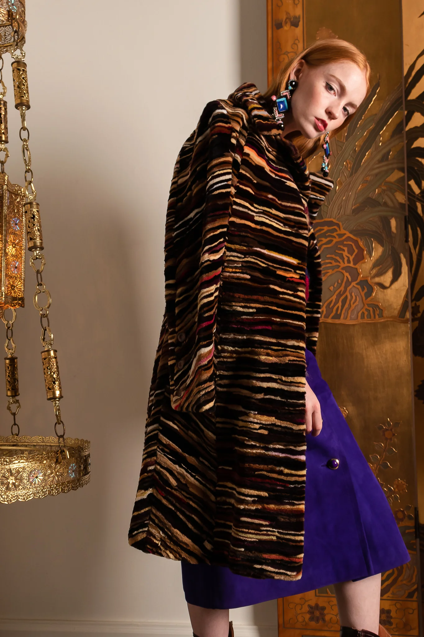 Royal Suede Button Skirt - Image 2