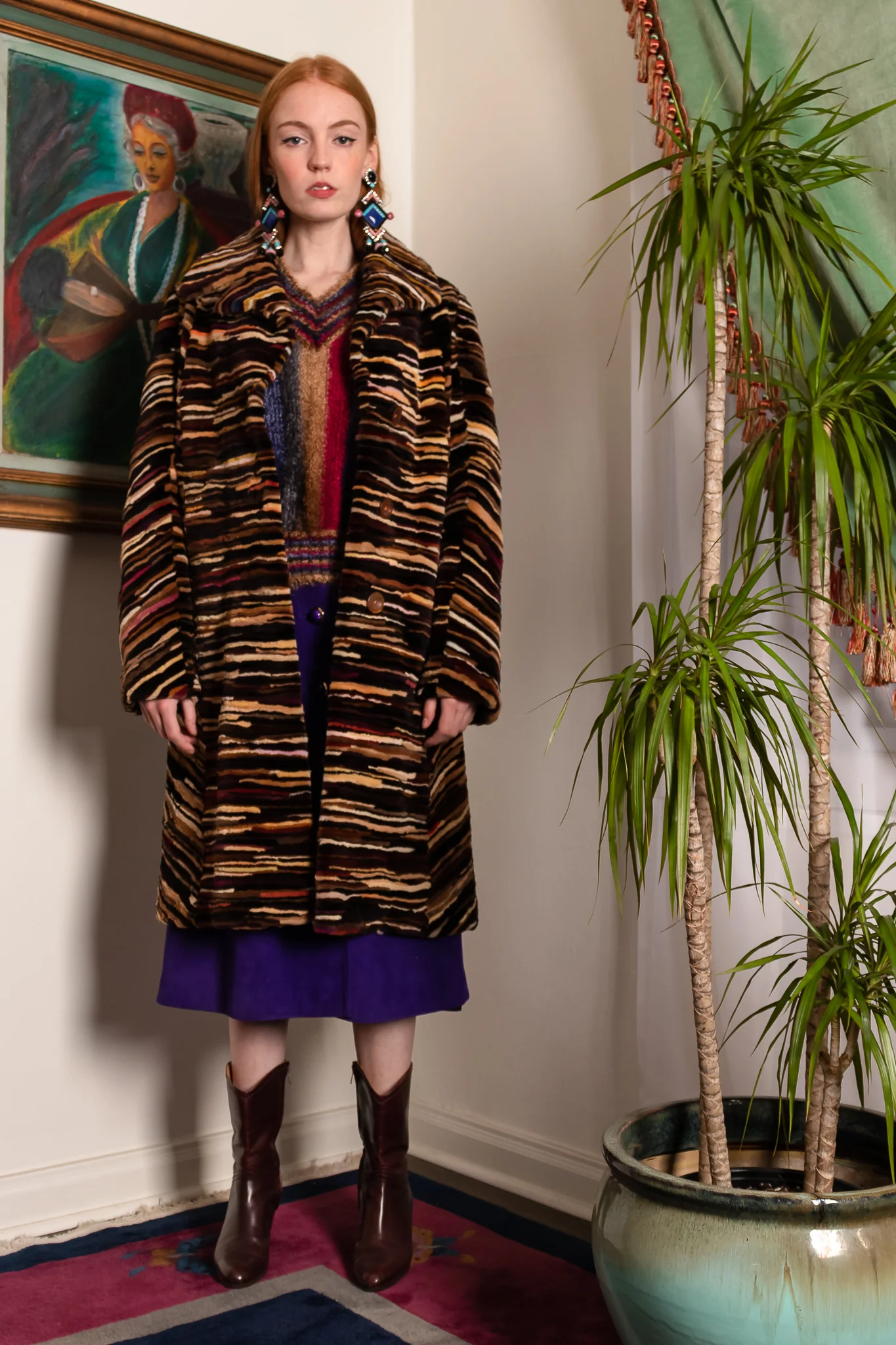 Royal Suede Button Skirt - Image 3