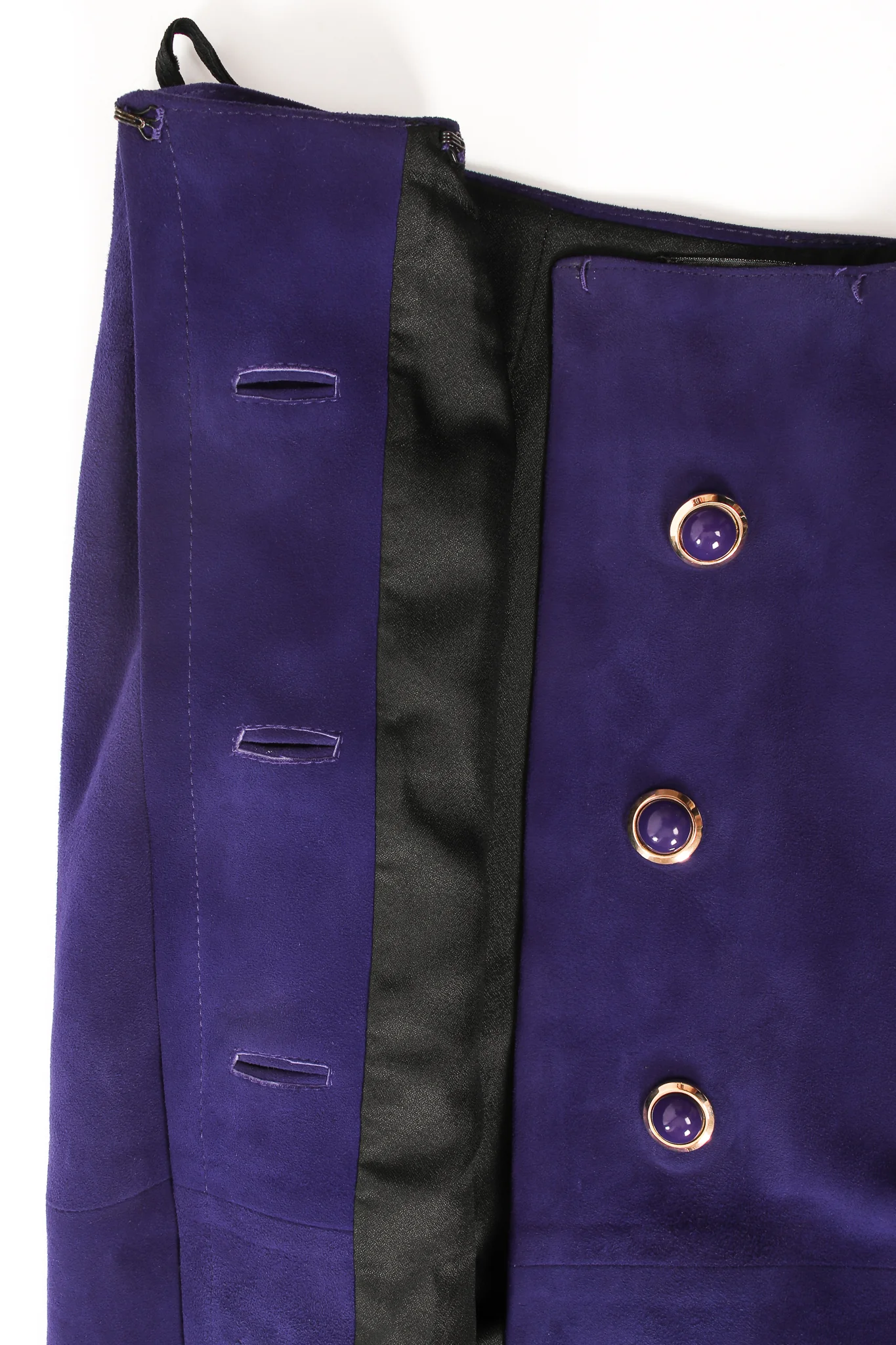 Royal Suede Button Skirt - Image 9