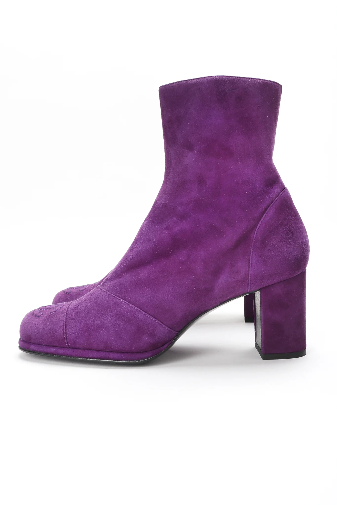 Suede Cap Toe Ankle Boots - Image 6