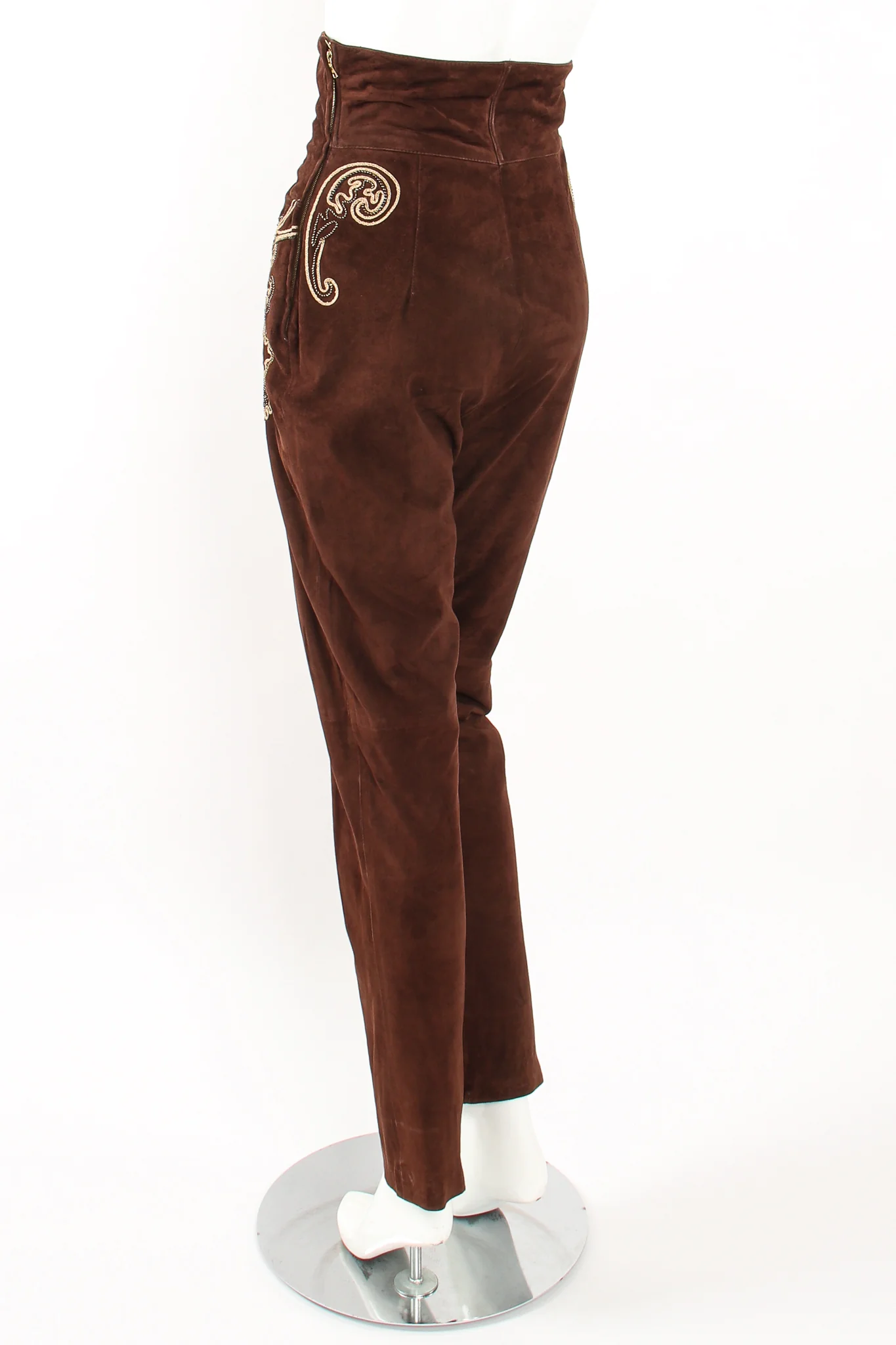 Suede Corset Waist Pant - Image 8