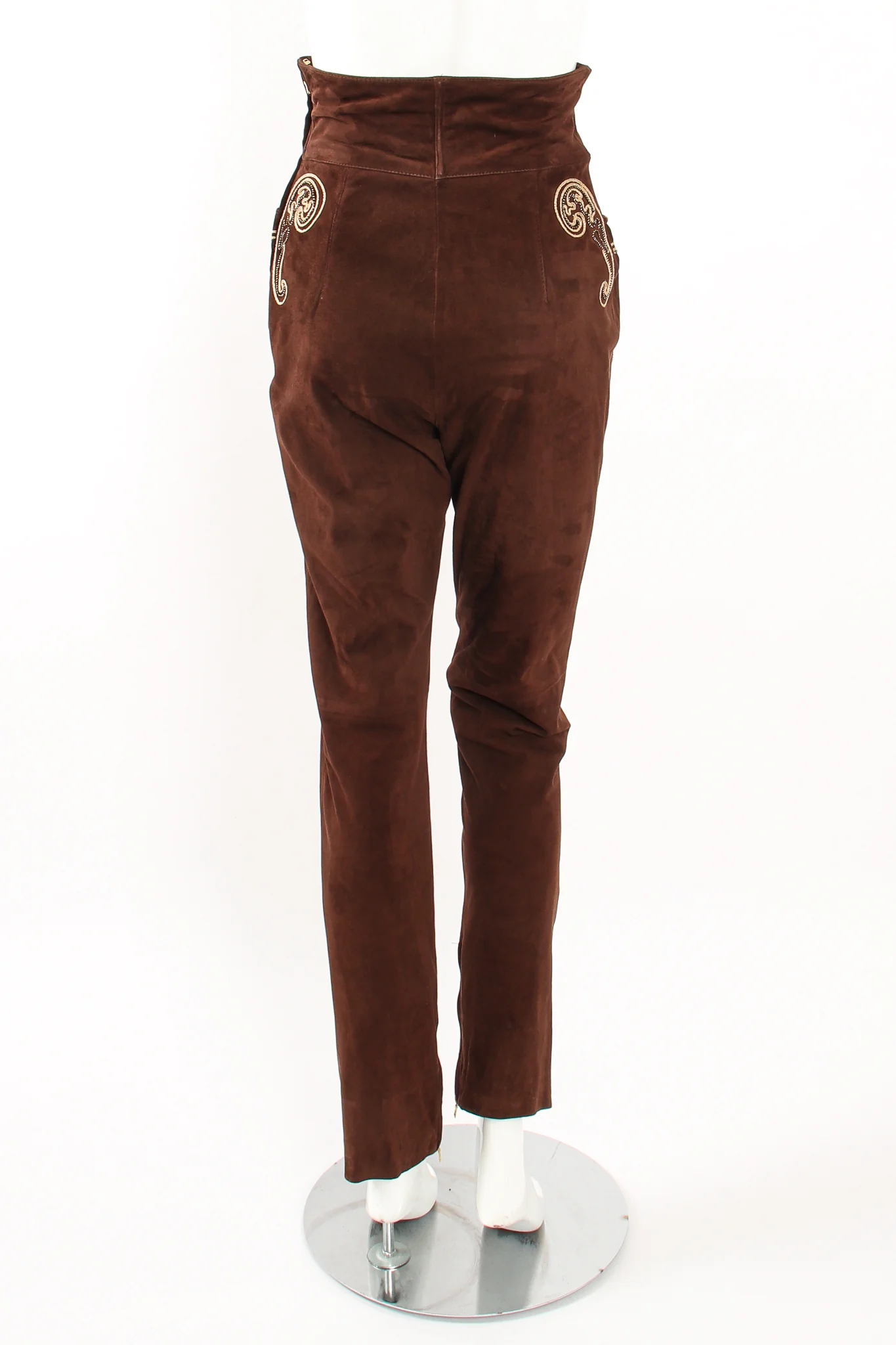 Suede Corset Waist Pant - Image 9