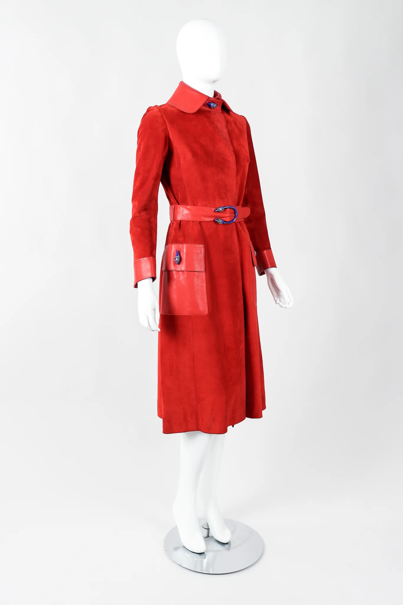 Suede Dionysus Trench Coat - Image 6