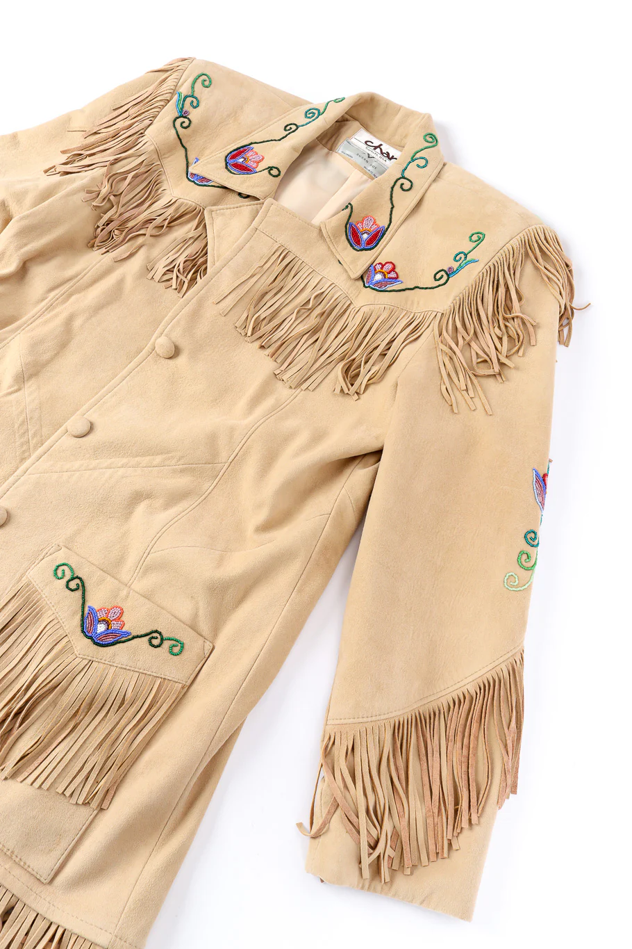 Suede Fringe Flower Jacket - Image 7