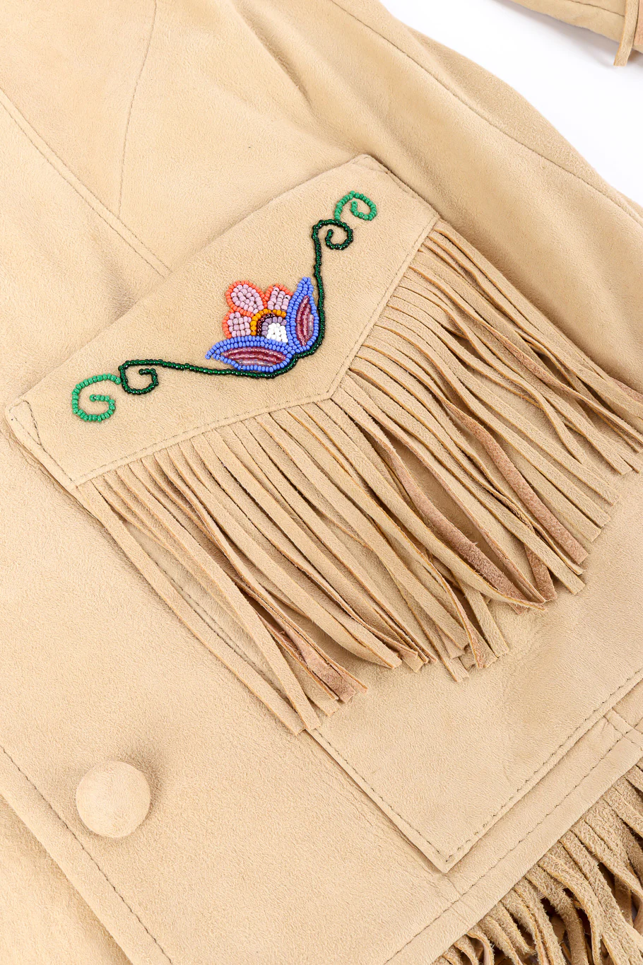 Suede Fringe Flower Jacket - Image 8