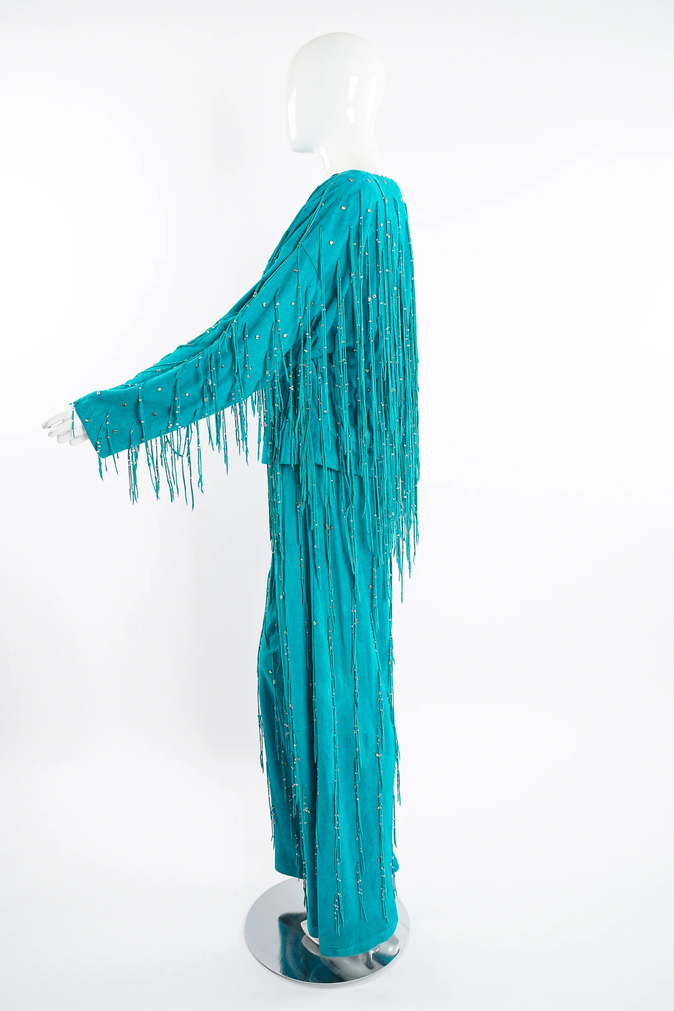 Suede Fringe Top & Pant Set - Image 6