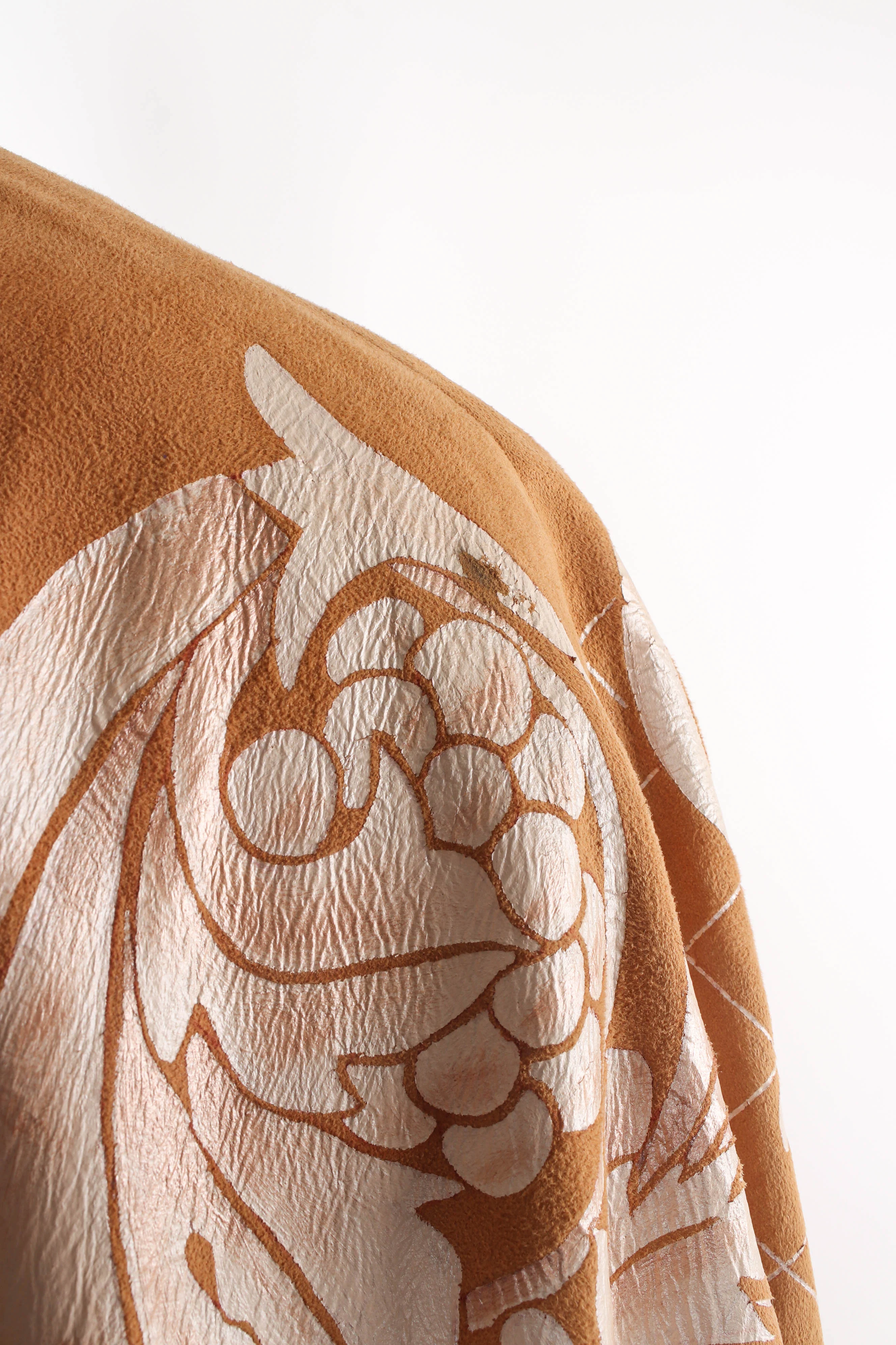 Suede Leaf Print Duster - Image 12