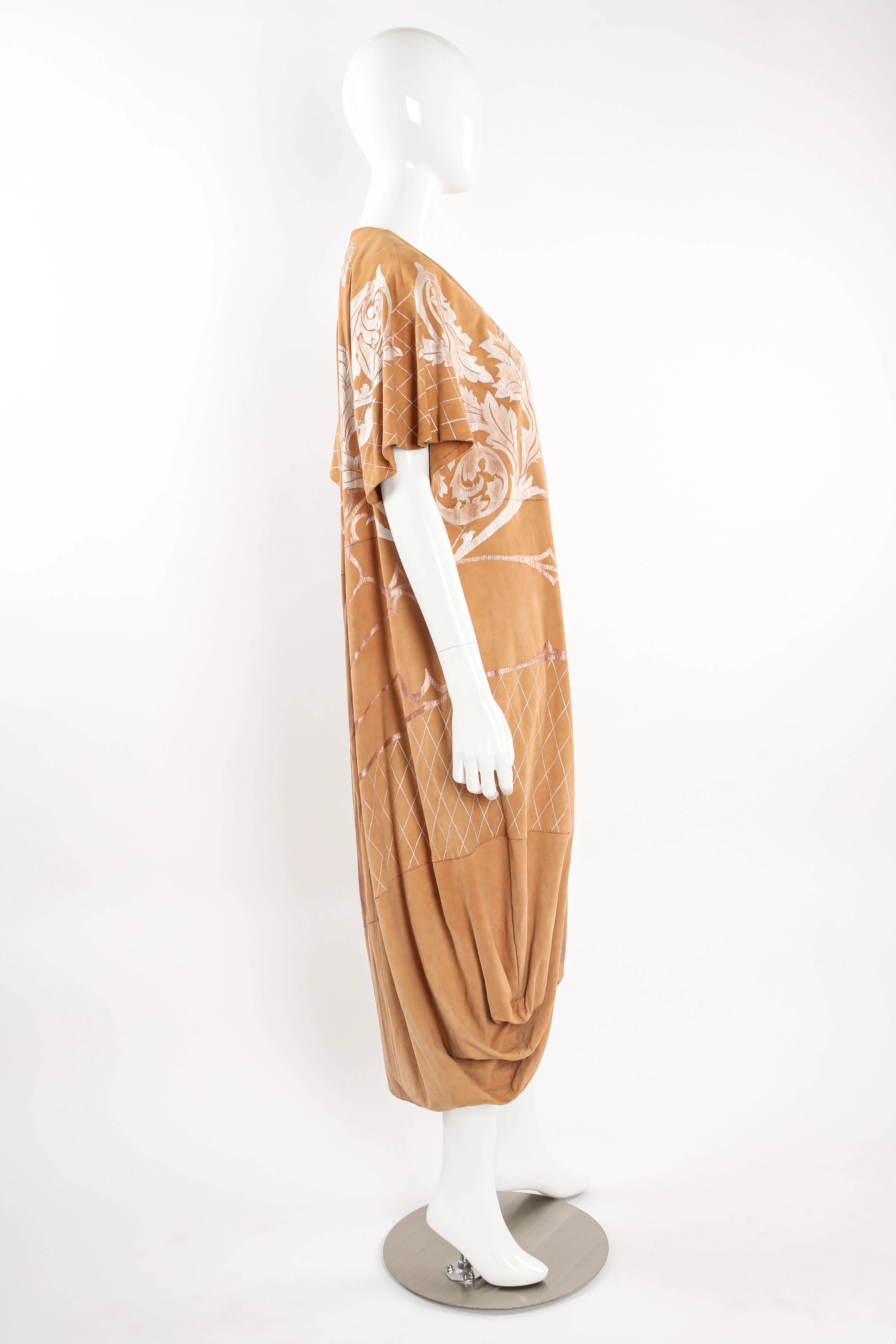 Suede Leaf Print Duster - Image 3