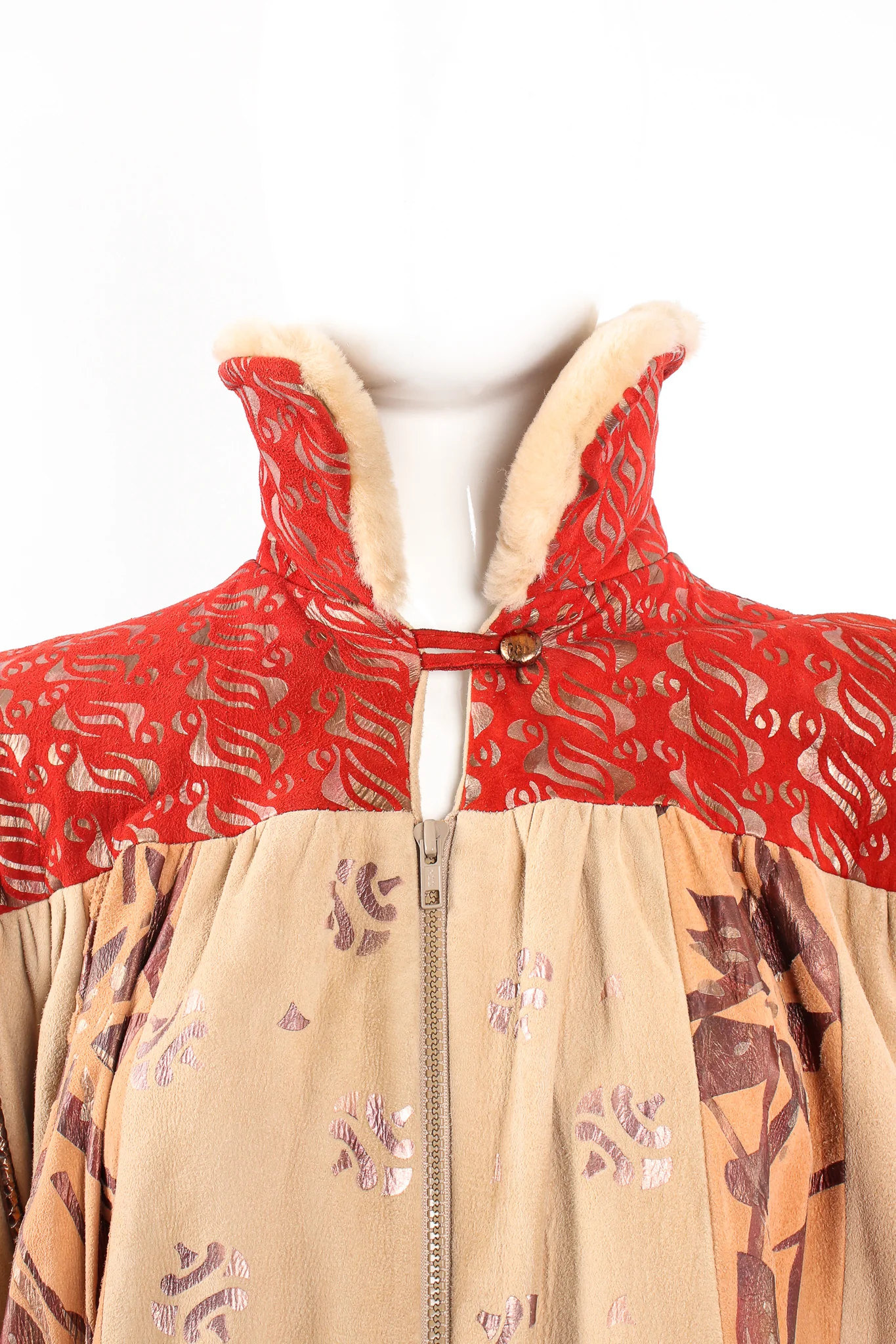 Suede Patchwork Bomber Jacket - Image 10