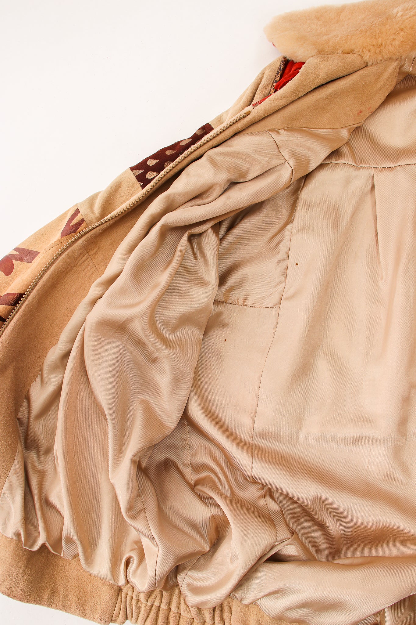 Suede Patchwork Bomber Jacket - Image 19